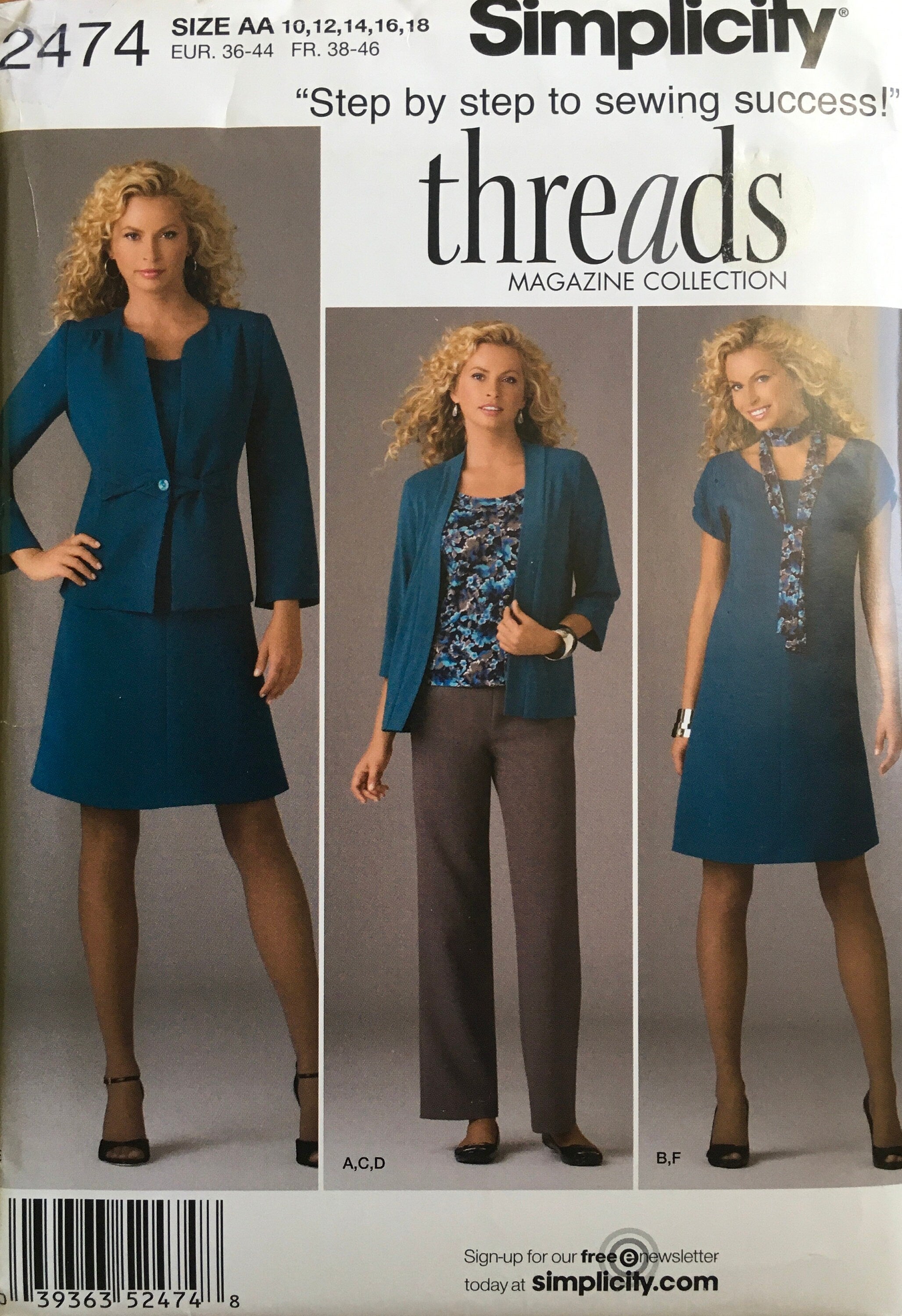 Simplicity 2474 Sewing Pattern UNCUT