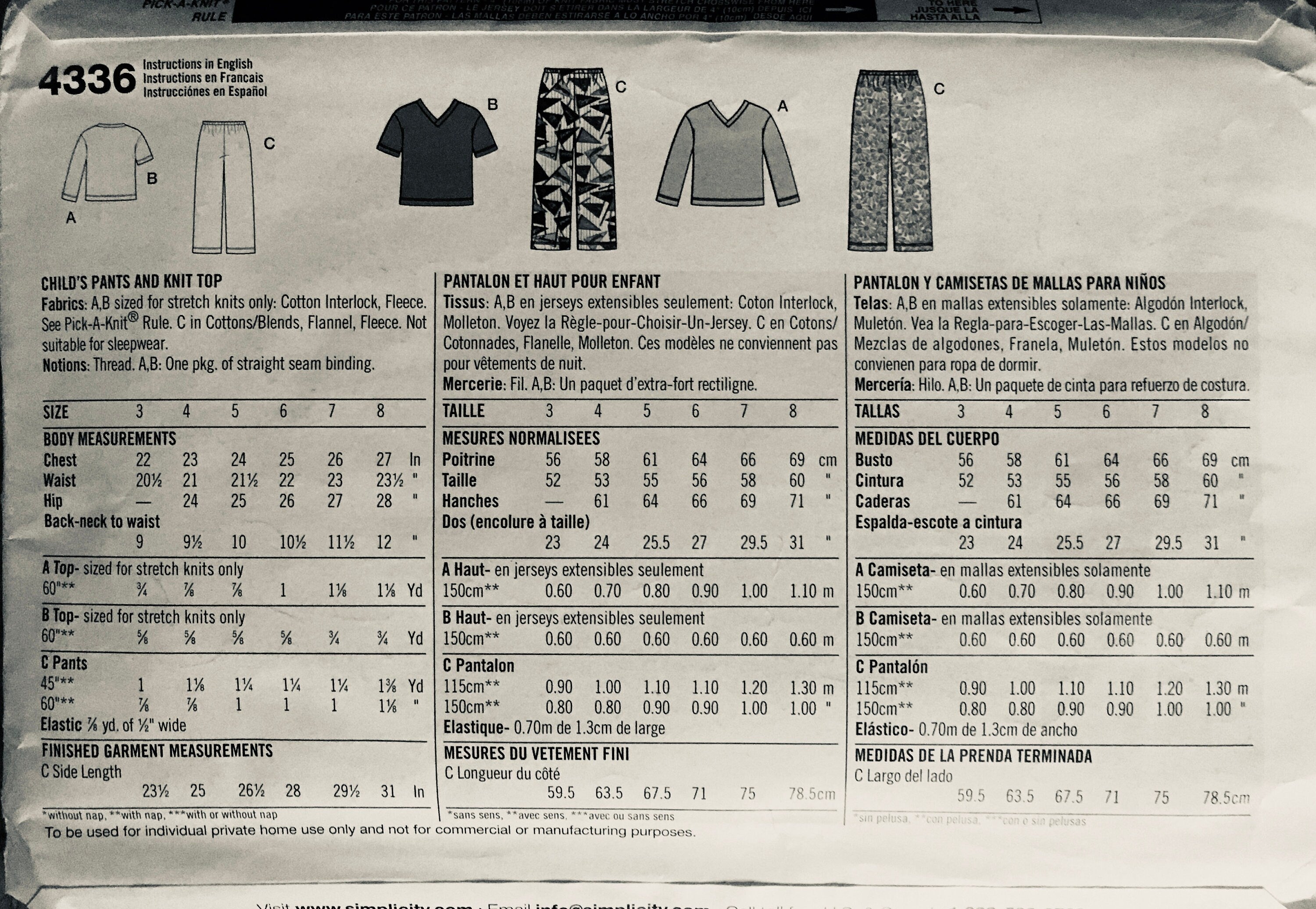 Simplicity 4336 Sewing Pattern (Vintage) CUT