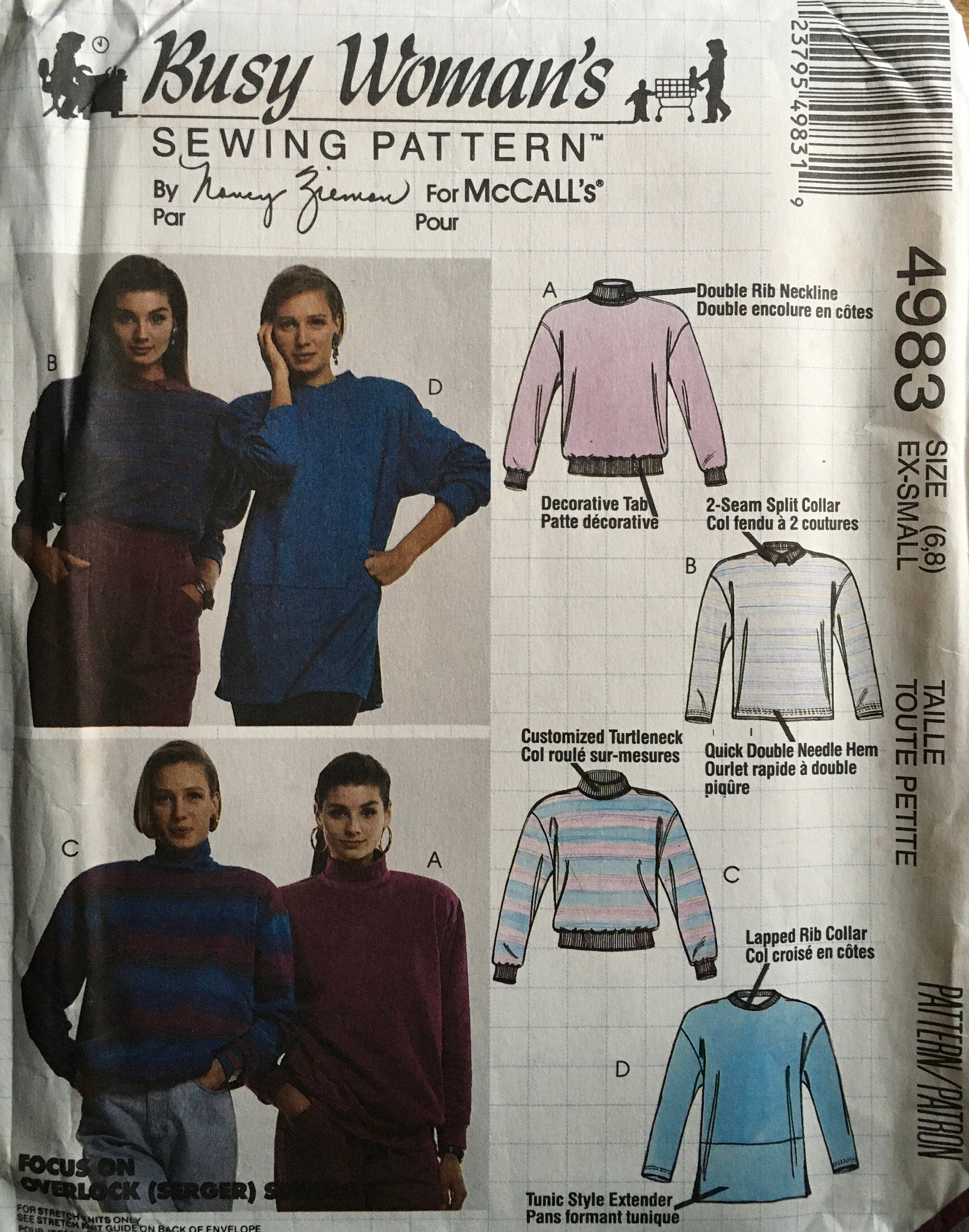 Busy Woman’s 4983 Sewing Pattern (Vintage) UNCUT