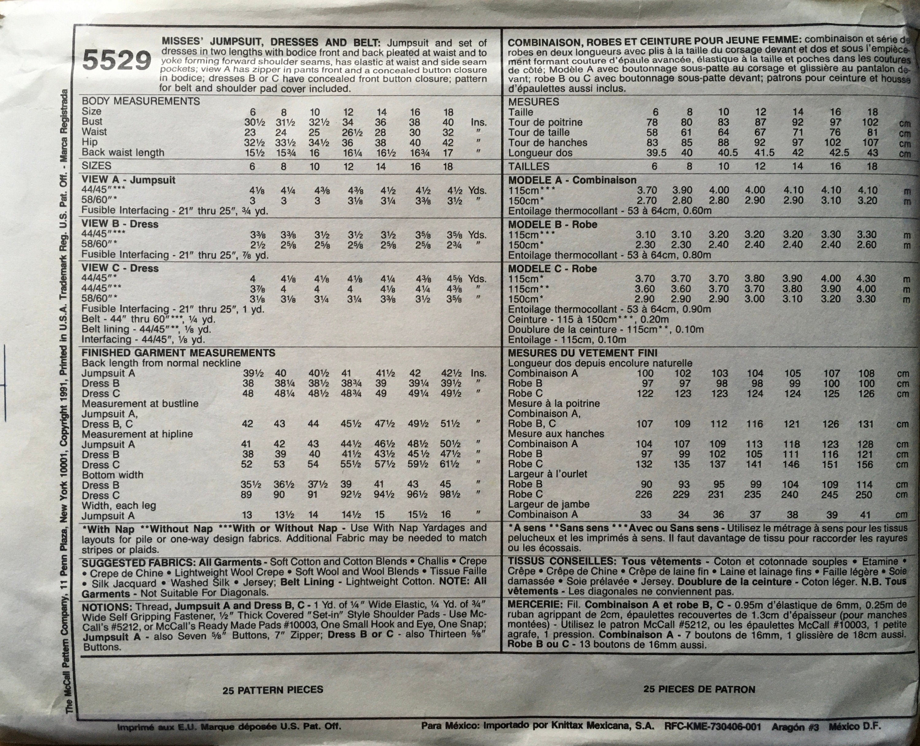 Busy Woman’s 5529 Sewing Pattern (Vintage) UNCUT