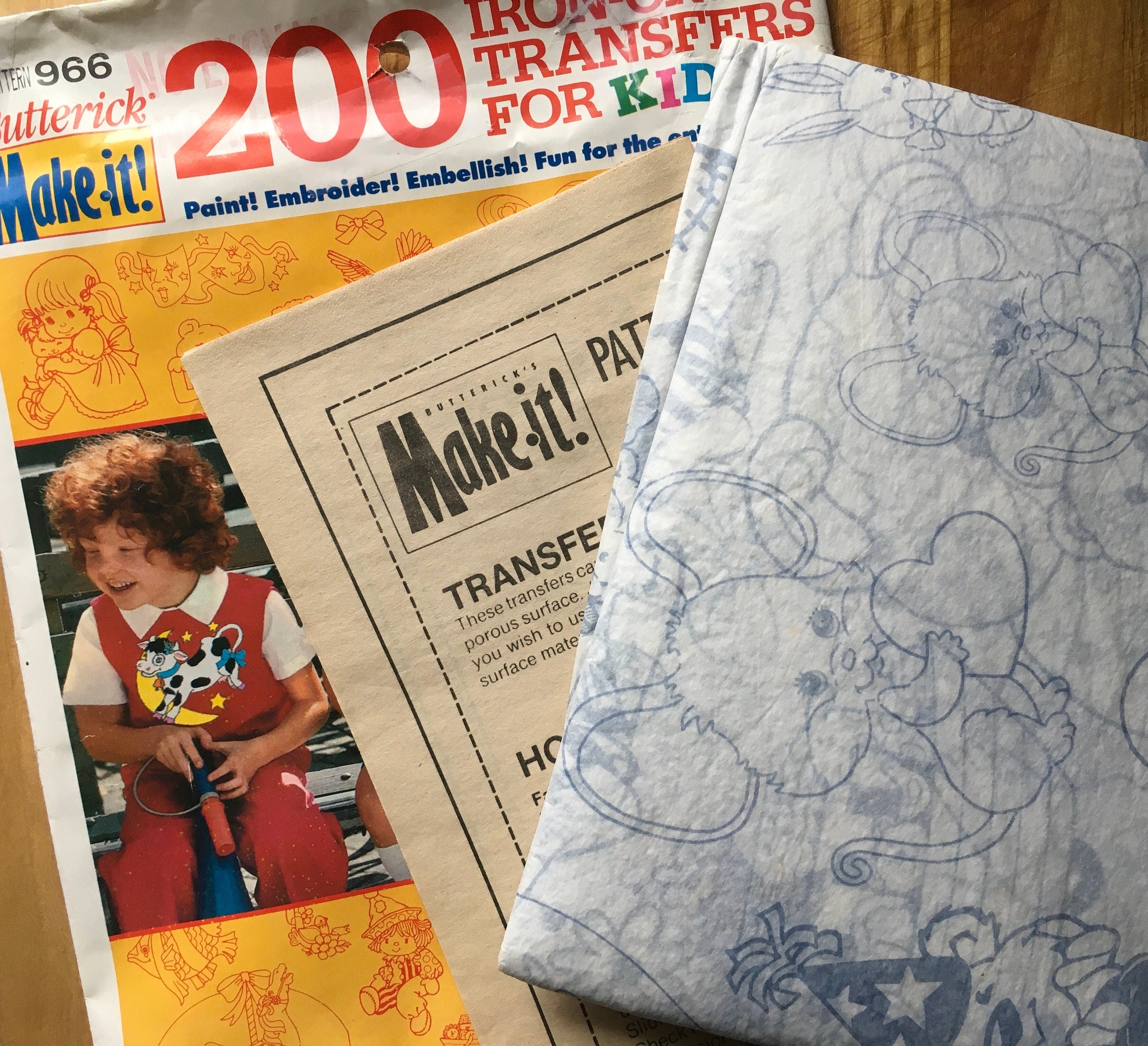 Butterick Iron-On Transfers (Vintage) UNCUT