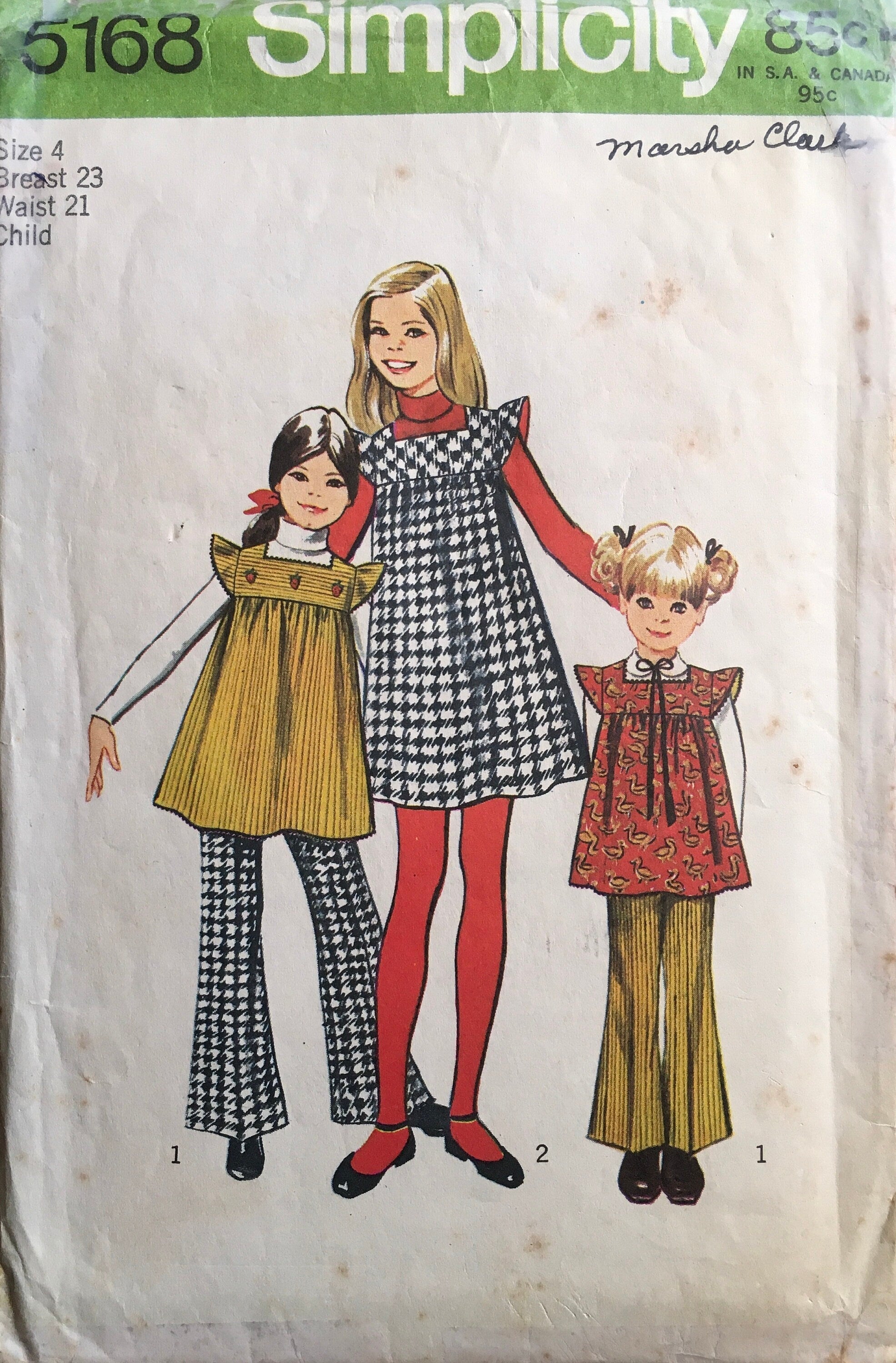 Simplicity 5168 Sewing Pattern (Vintage) CUT