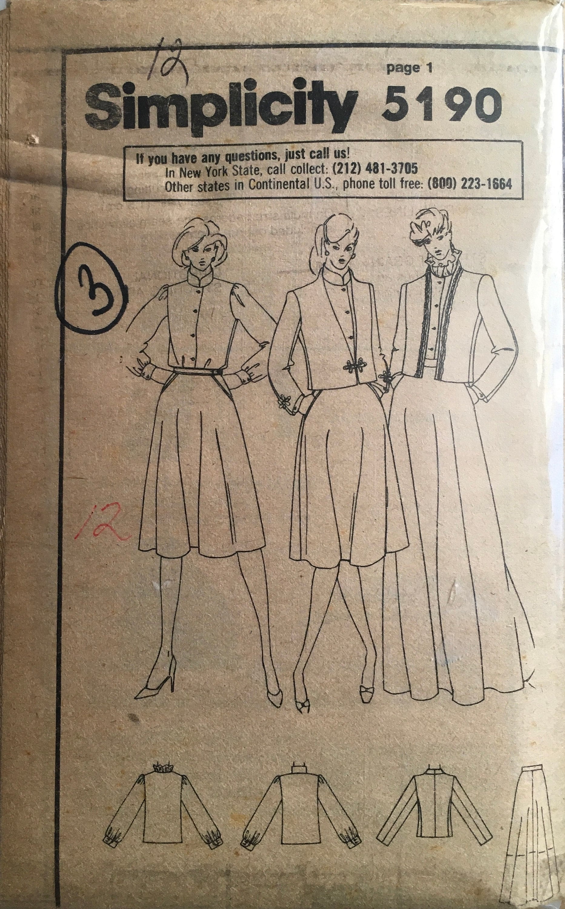 Simplicity 5190 Sewing Pattern (Vintage) UNCUT