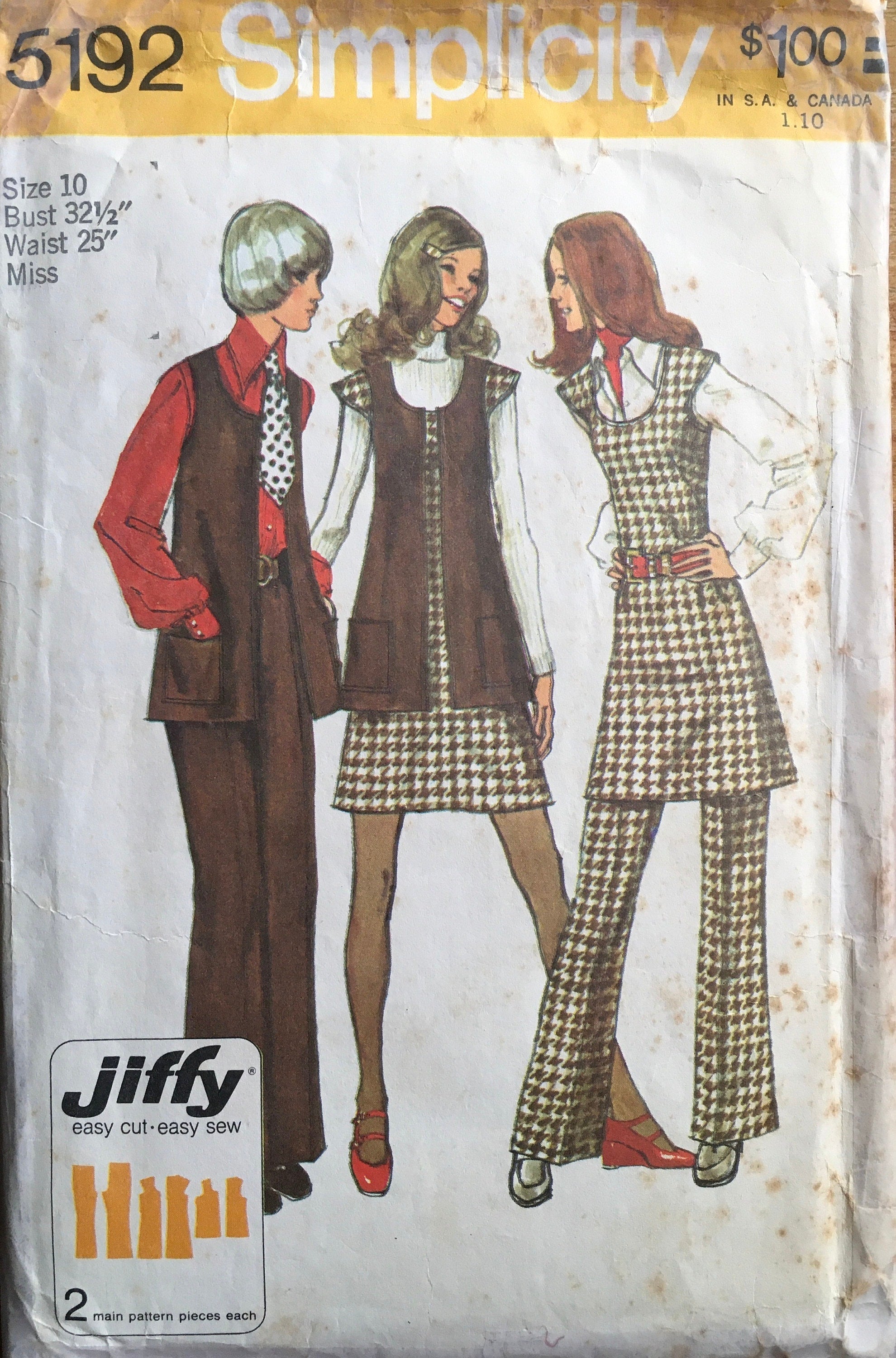 Simplicity 5192 Sewing Pattern (Vintage) CUT