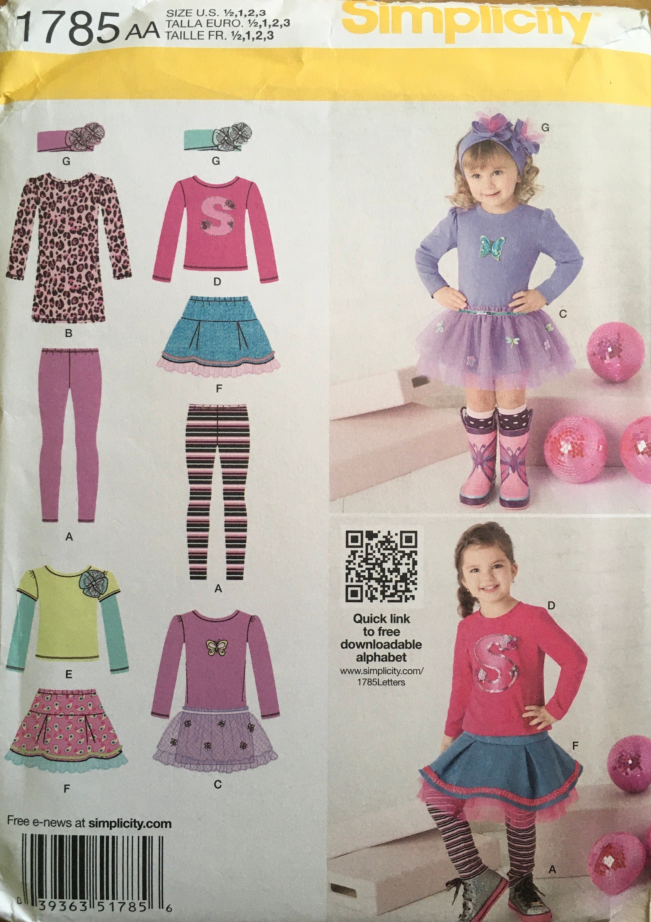 Simplicity 1785 Sewing Pattern UNCUT