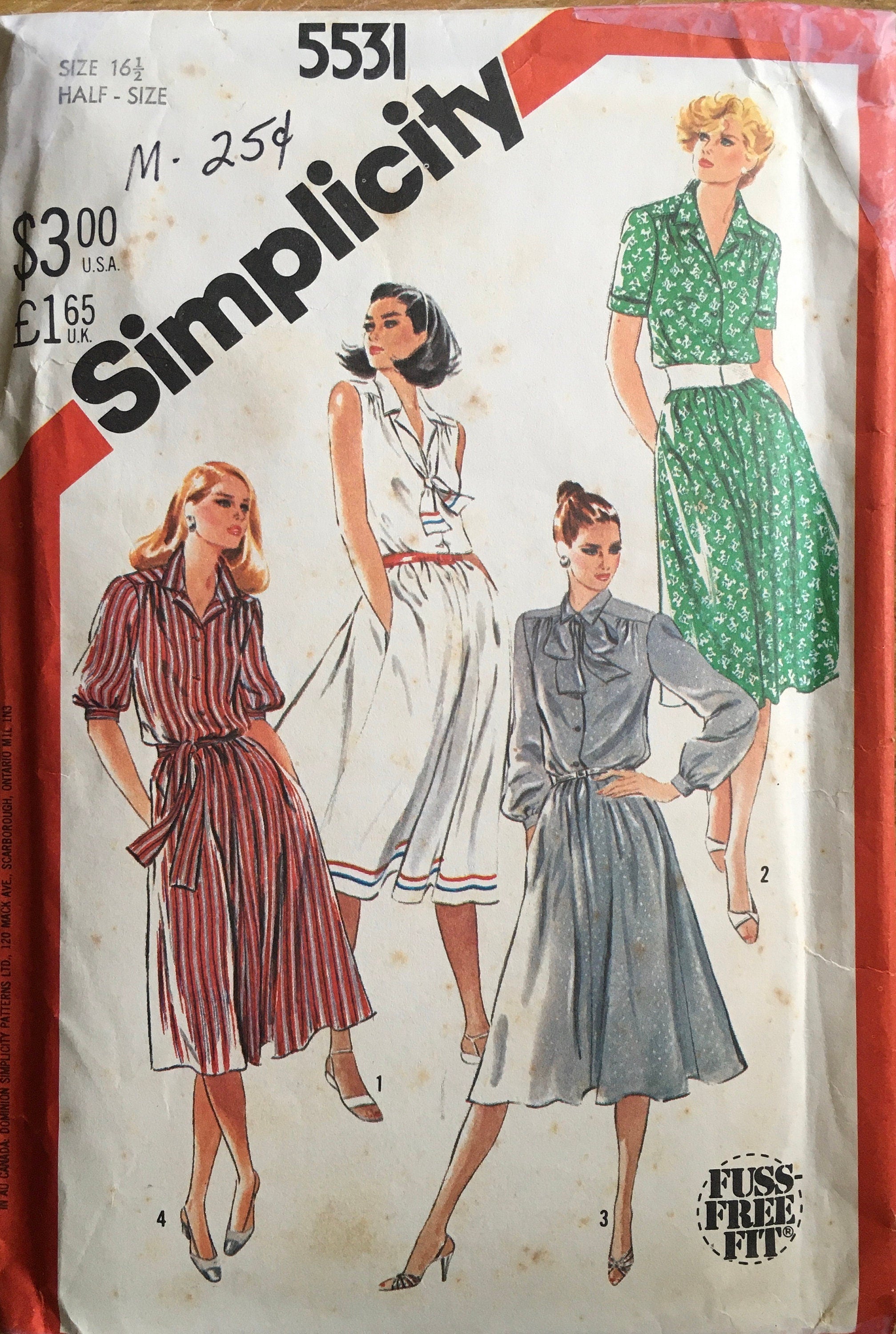 Simplicity 5531 Sewing Pattern (Vintage) UNCUT