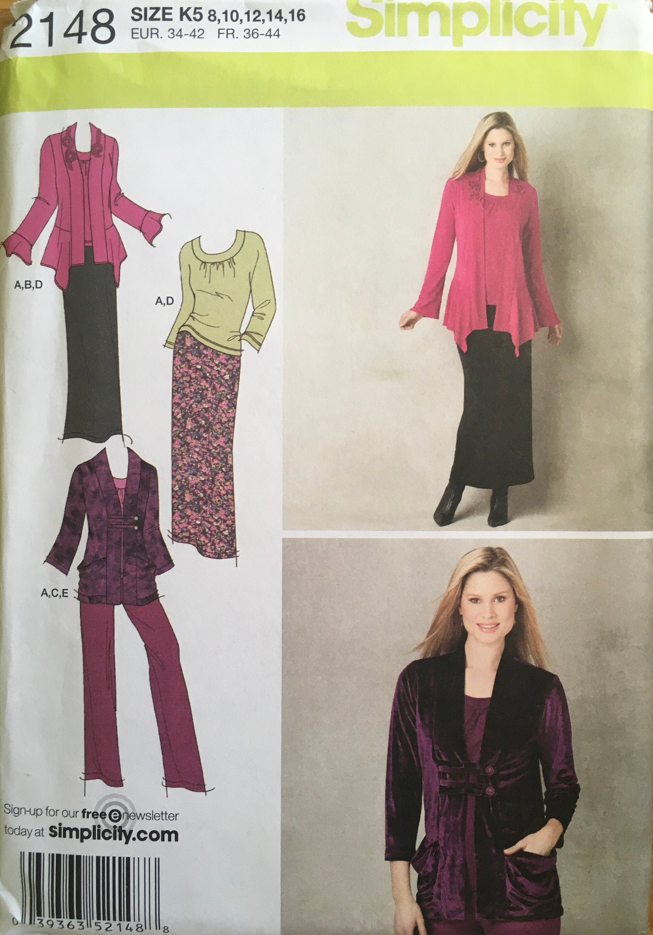 Simplicity 2148 Sewing Pattern UNCUT