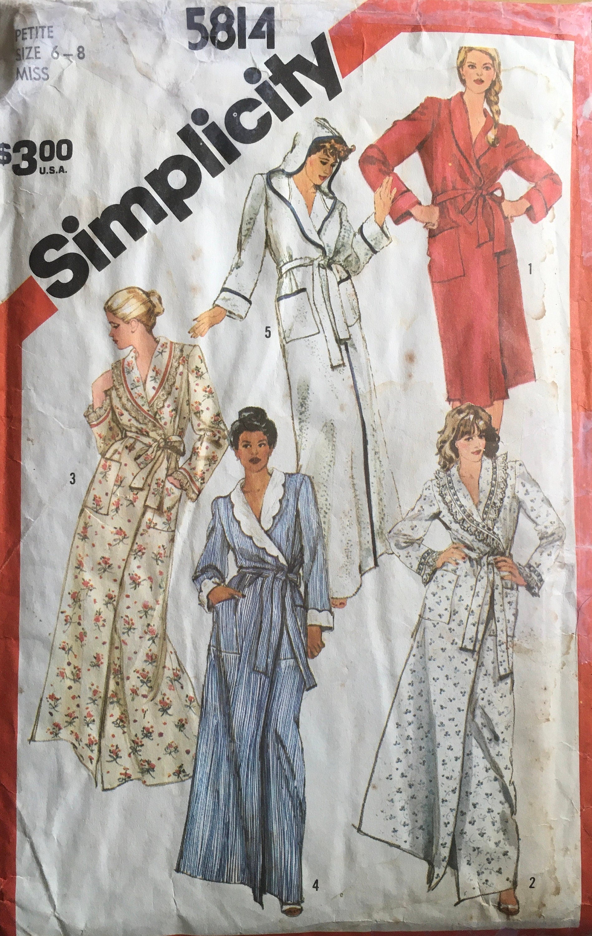 Simplicity 5814 Sewing Pattern (Vintage) CUT
