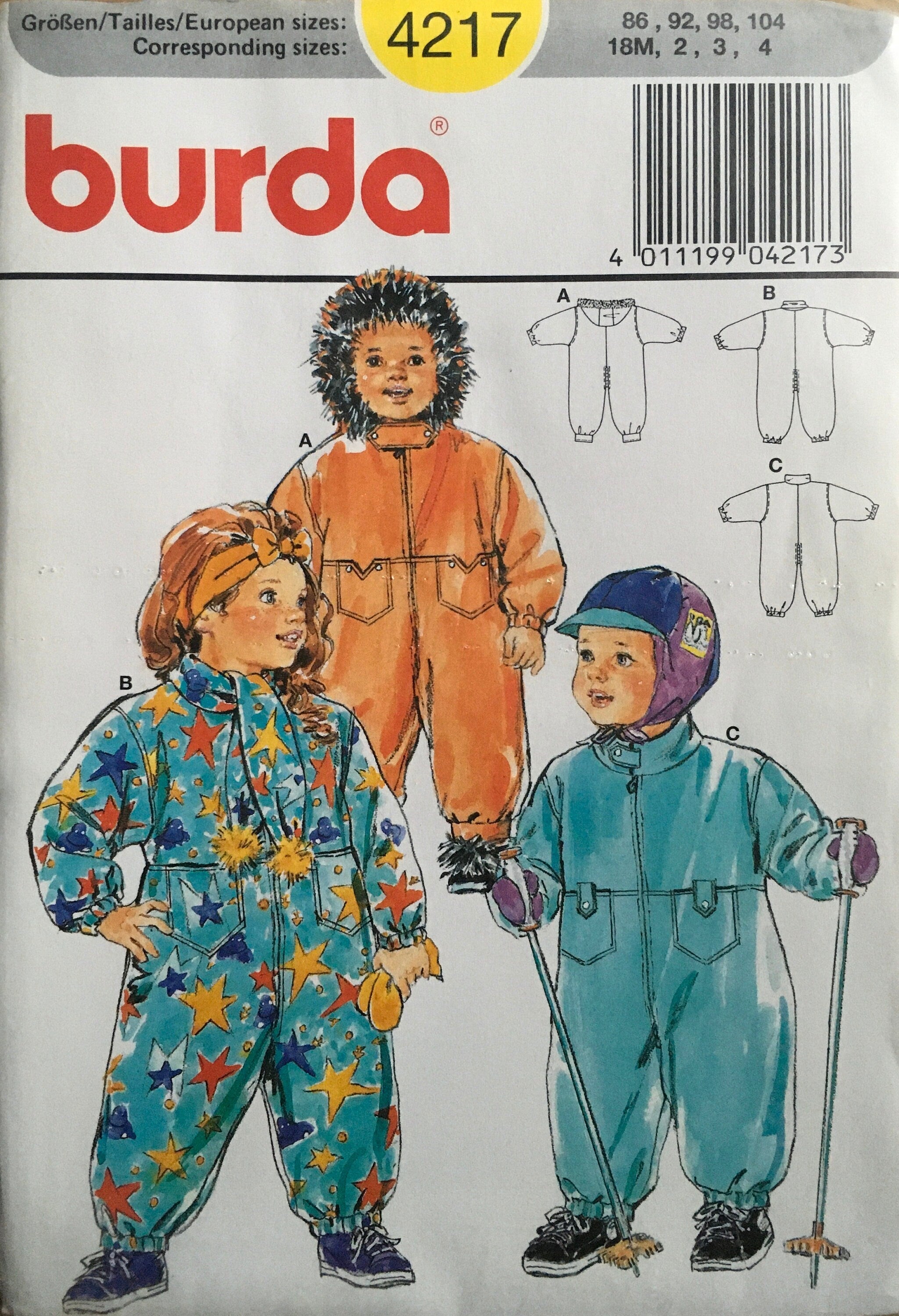 Burda 4217 Sewing Pattern (Vintage) UNCUT