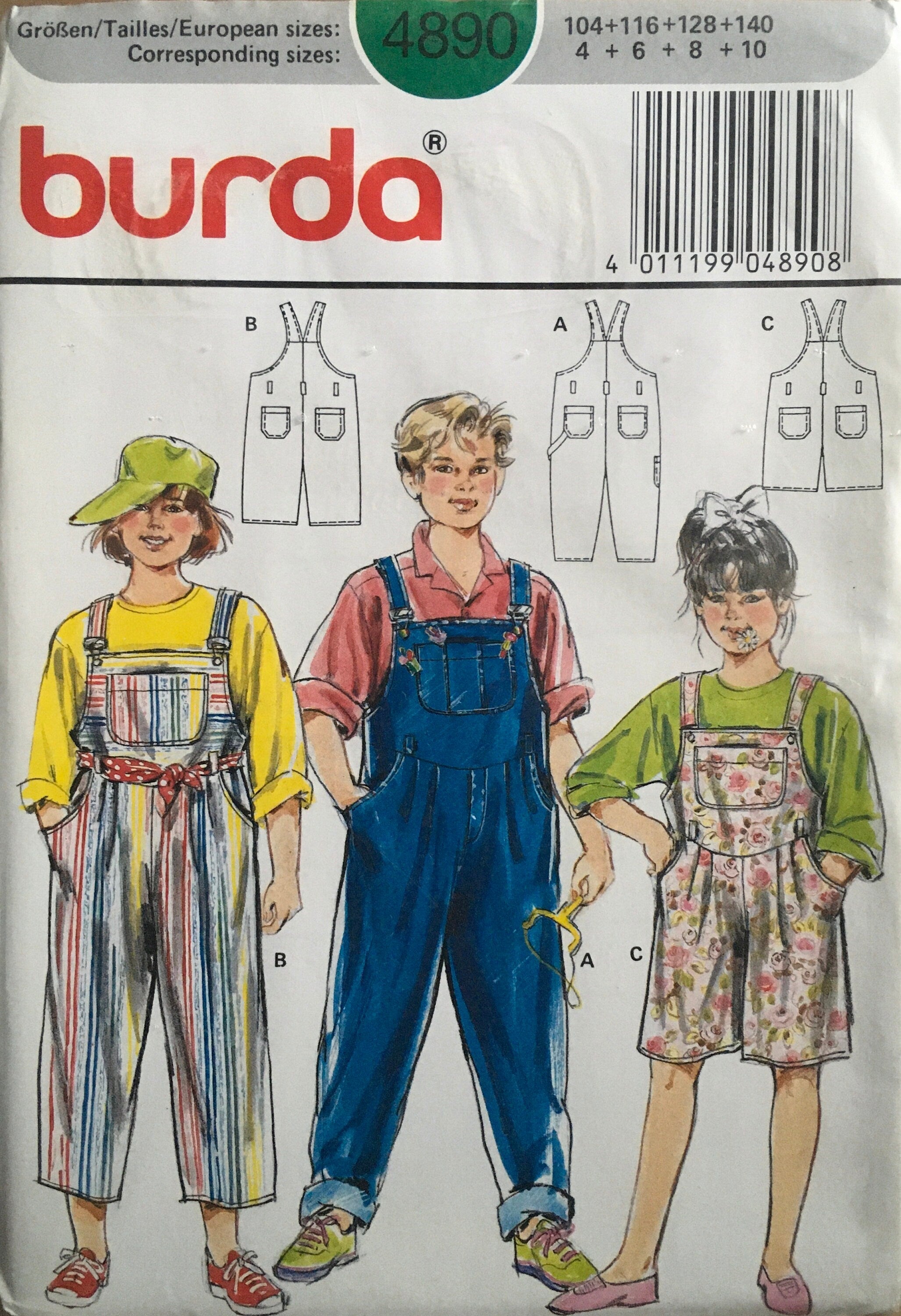 Burda 4890 Sewing Pattern (Vintage) UNCUT