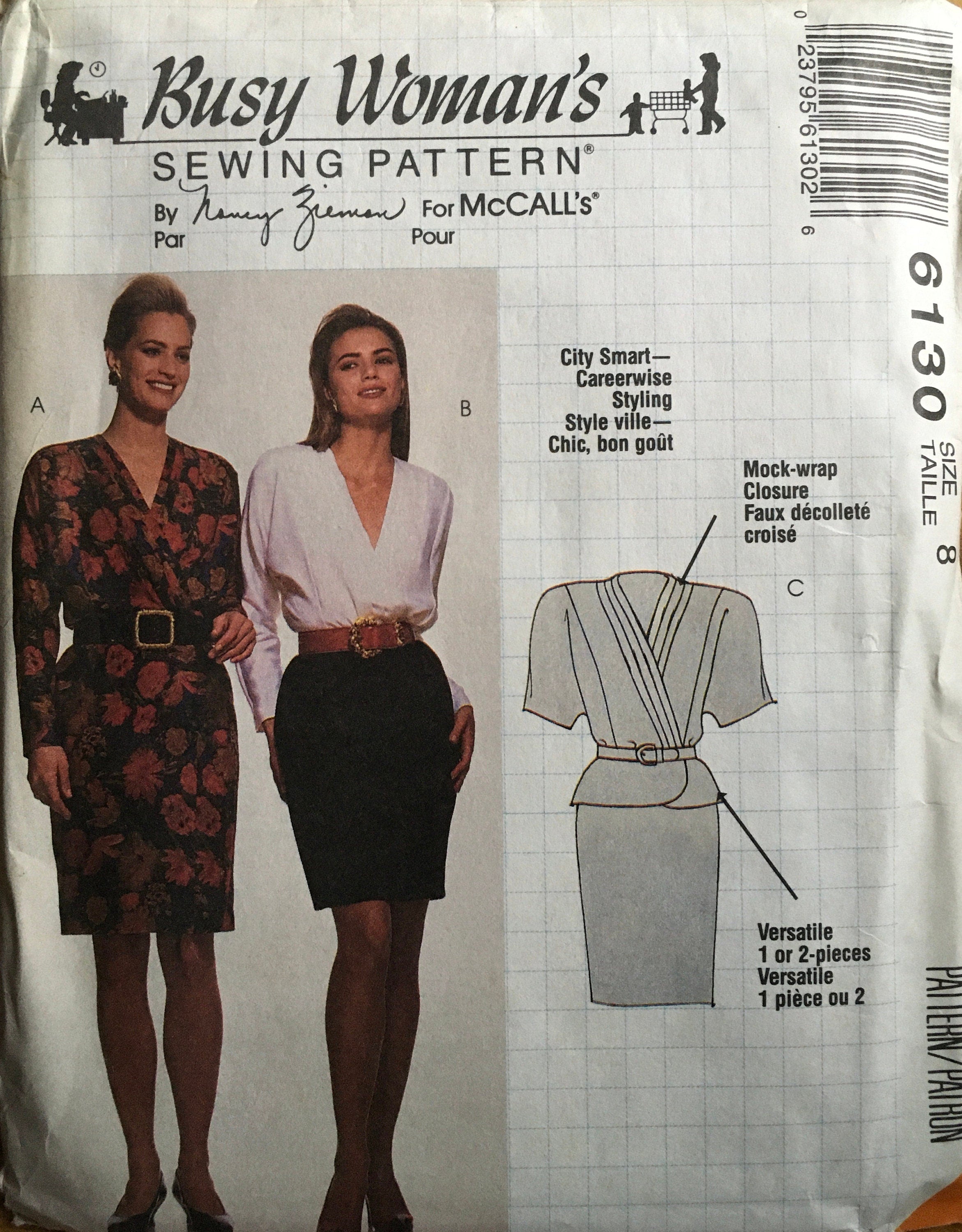 Busy Woman’s 6130 Sewing Pattern (Vintage) UNCUT