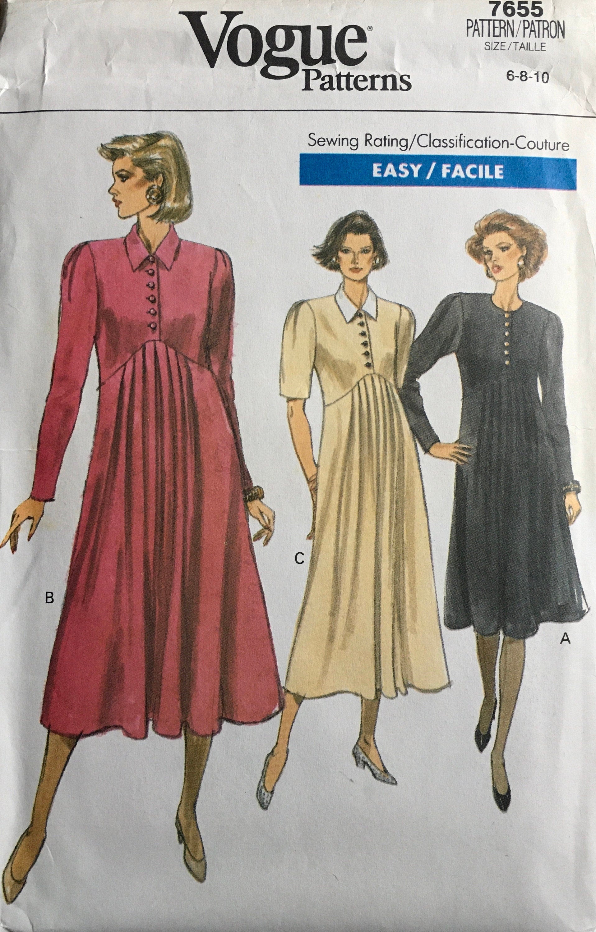 Vogue 7655 Sewing Pattern (Vintage) UNCUT