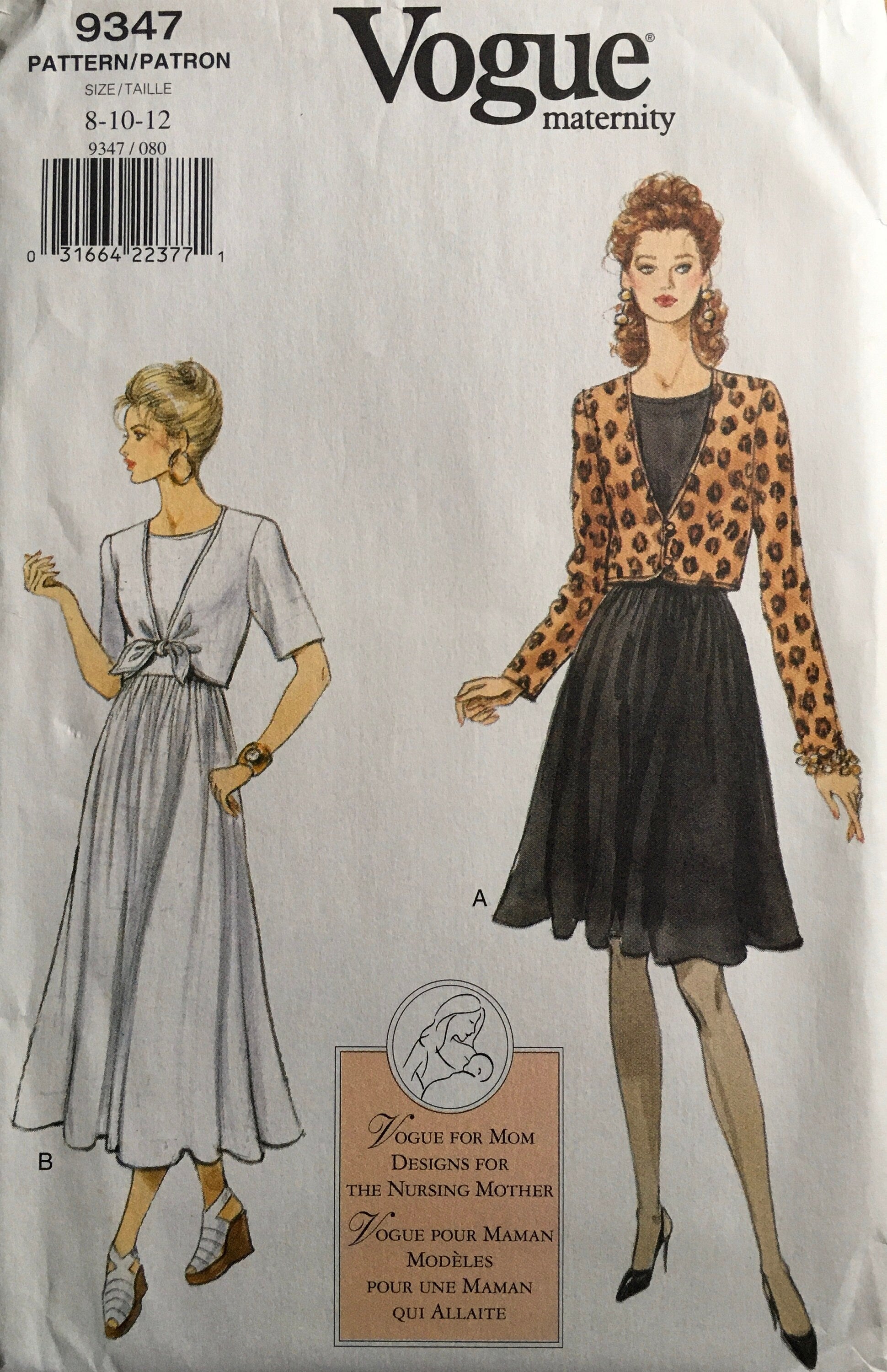Vogue 9347 Sewing Pattern (Vintage) UNCUT