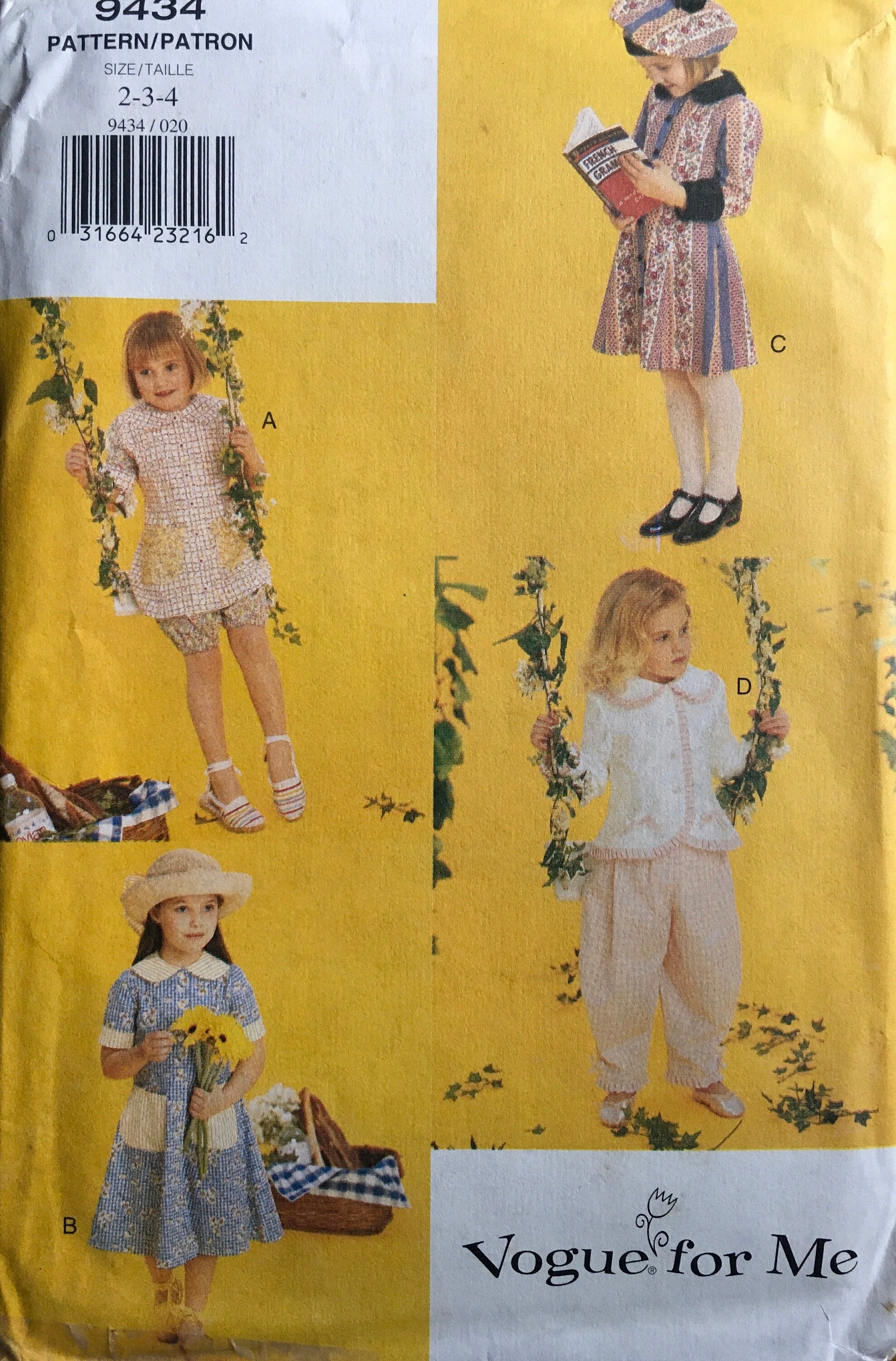 Vogue 9434 Sewing Pattern (Vintage) UNCUT