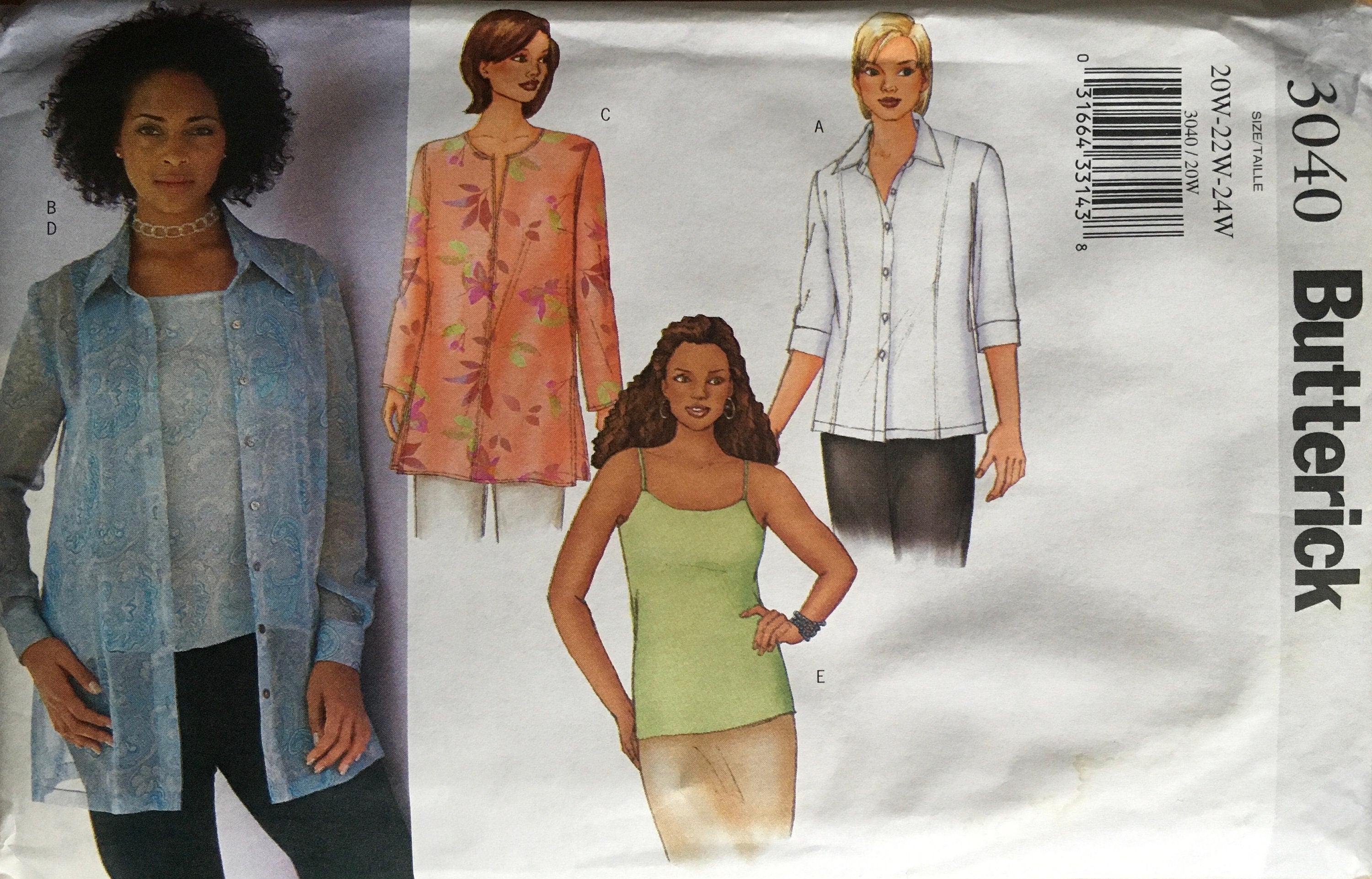 Butterick 3040 Sewing Pattern (Vintage) UNCUT