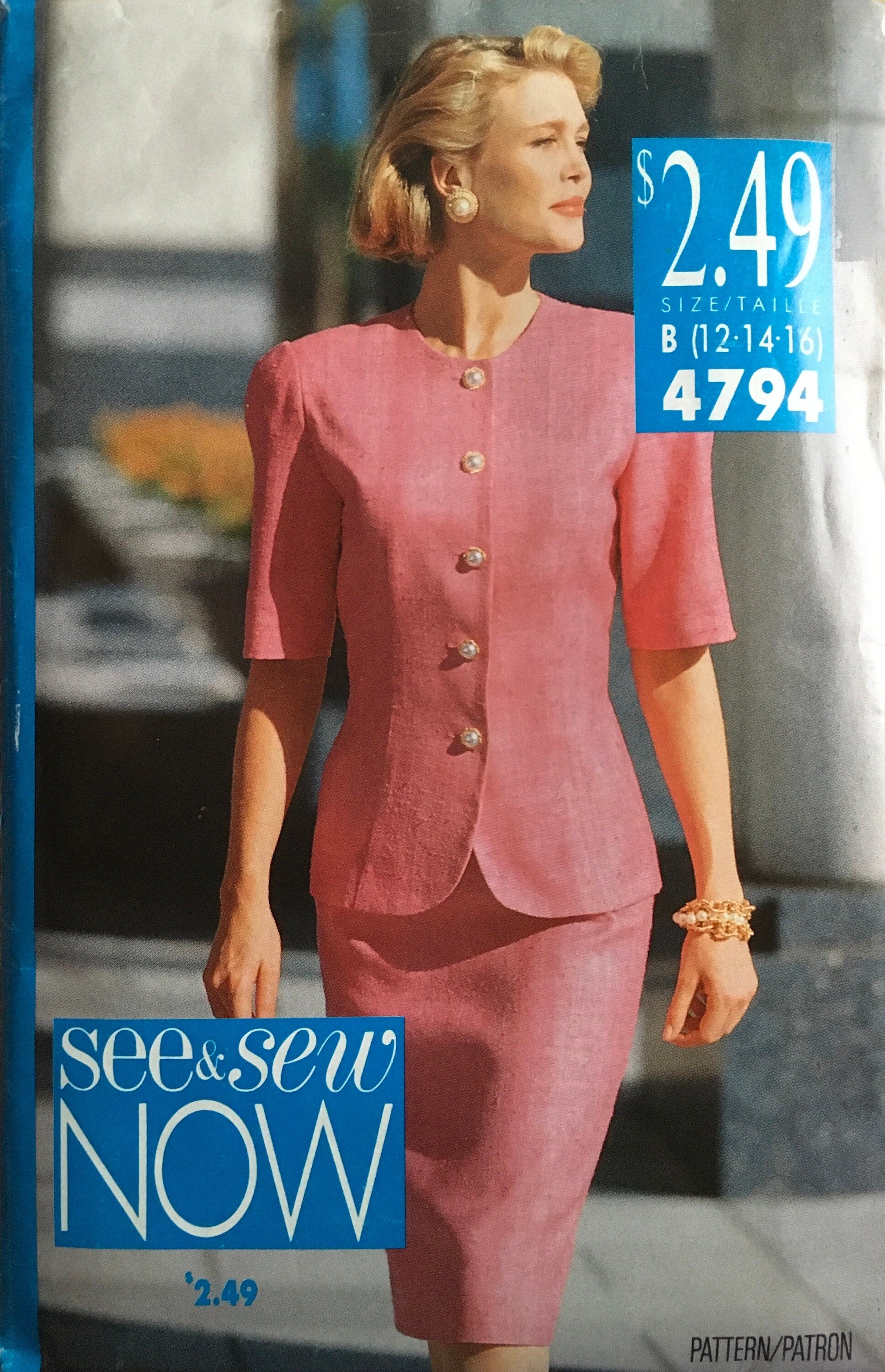 See & Sew 4794 Sewing Pattern (Vintage) CUT