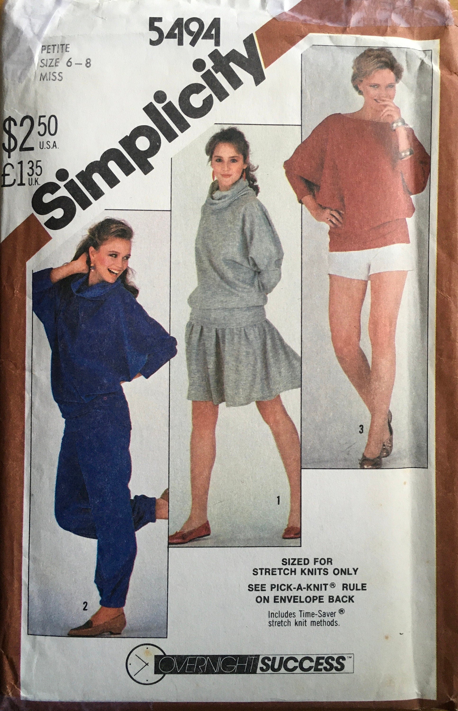 Simplicity 5494 Sewing Pattern (Vintage) UNCUT