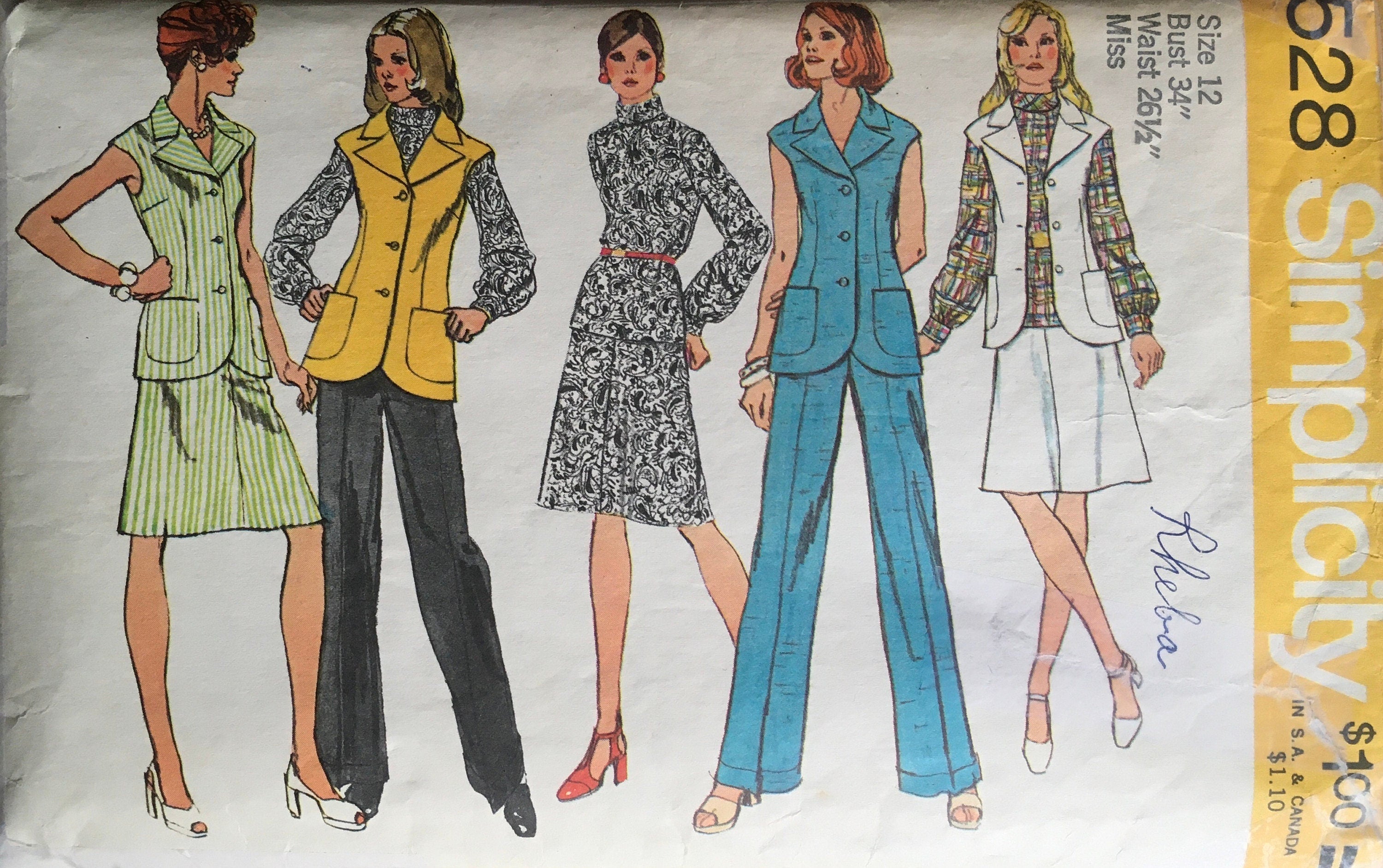 Simplicity 5528 Sewing Pattern (Vintage) CUT
