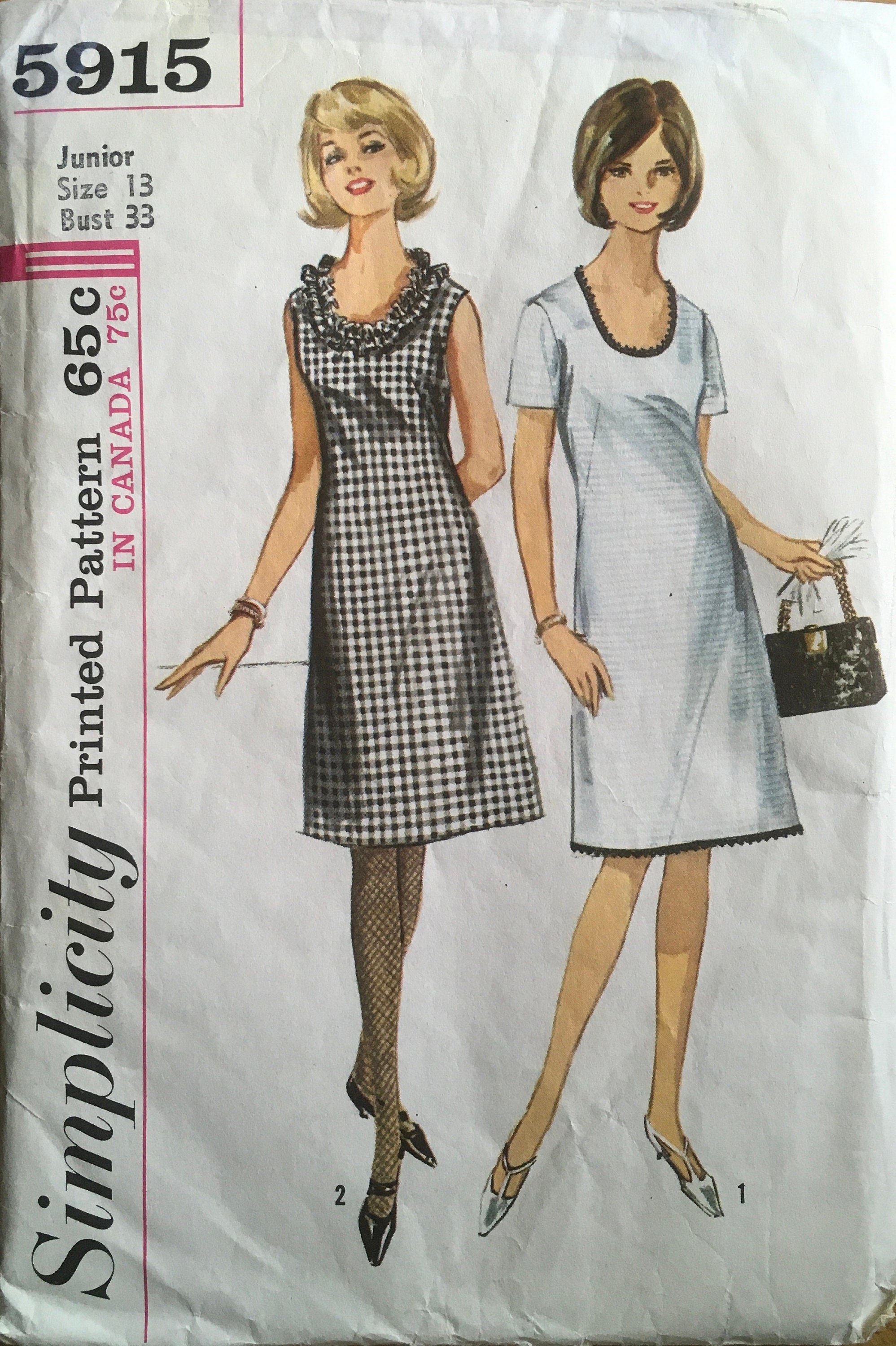 Simplicity 5915 Sewing Pattern (Vintage) UNCUT