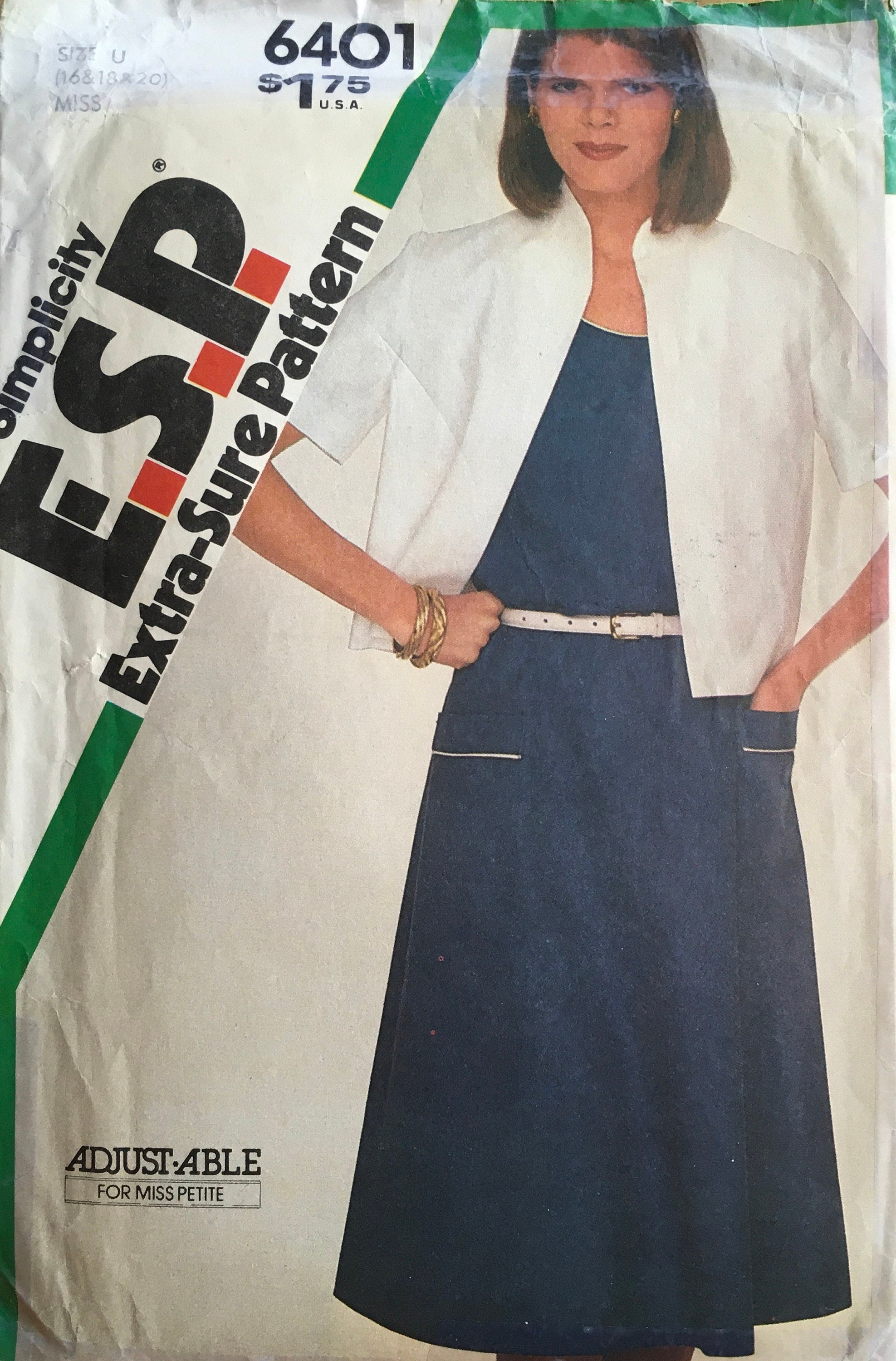 Simplicity 6401 Sewing Pattern (Vintage) UNCUT