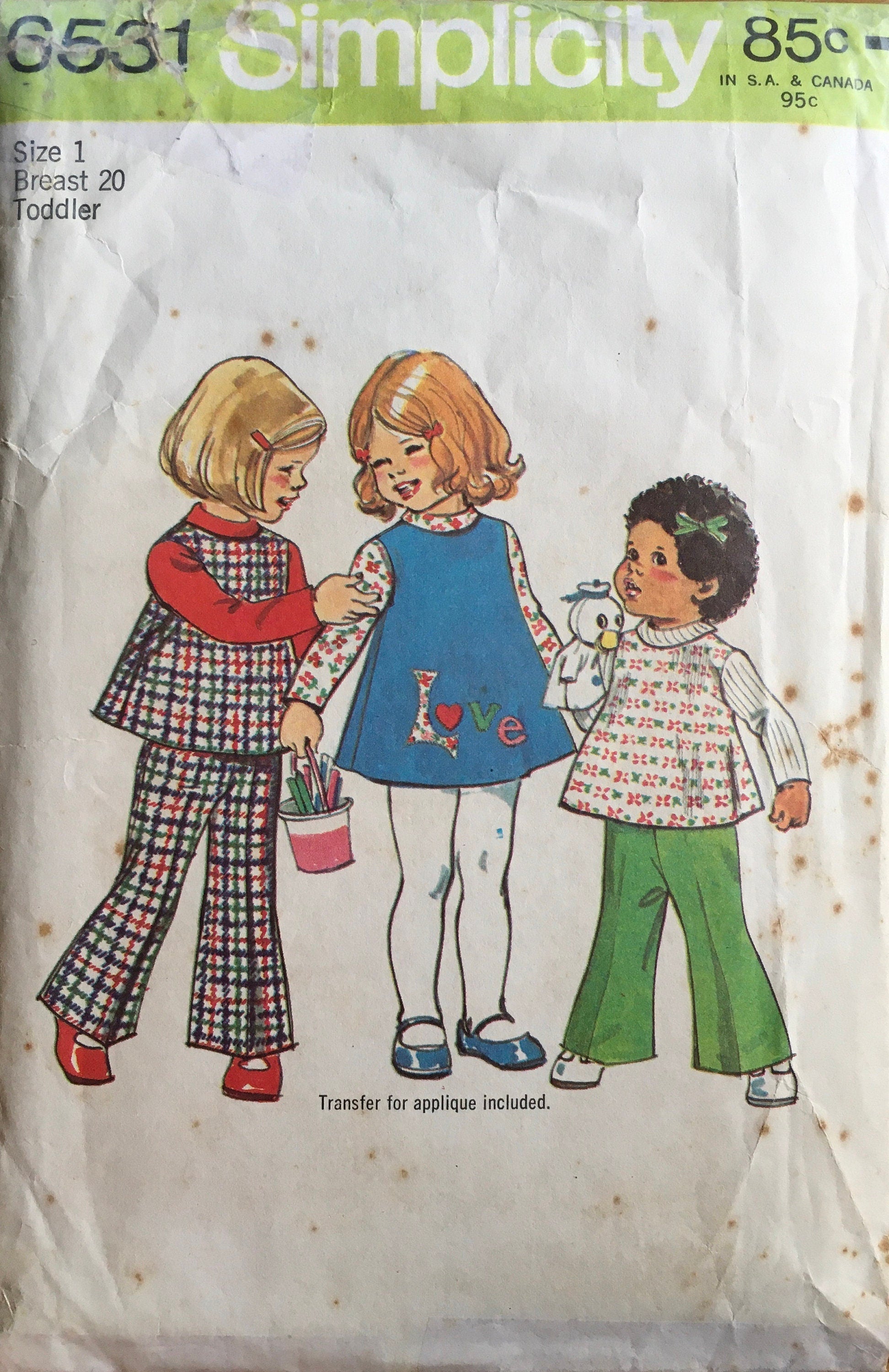Simplicity 6531 Sewing Pattern (Vintage) CUT