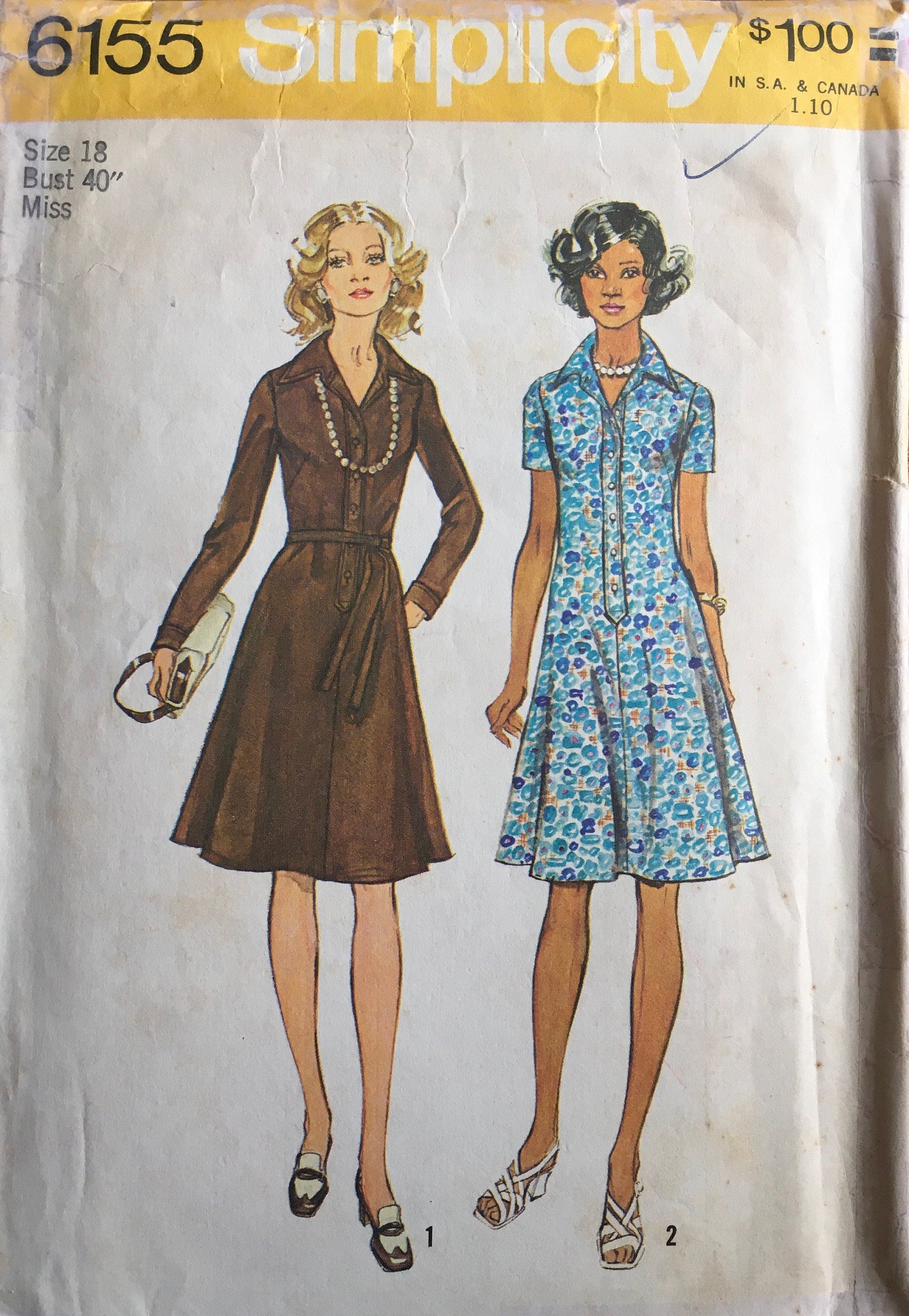 Simplicity 6155 Sewing Pattern (Vintage) UNCUT/CUT