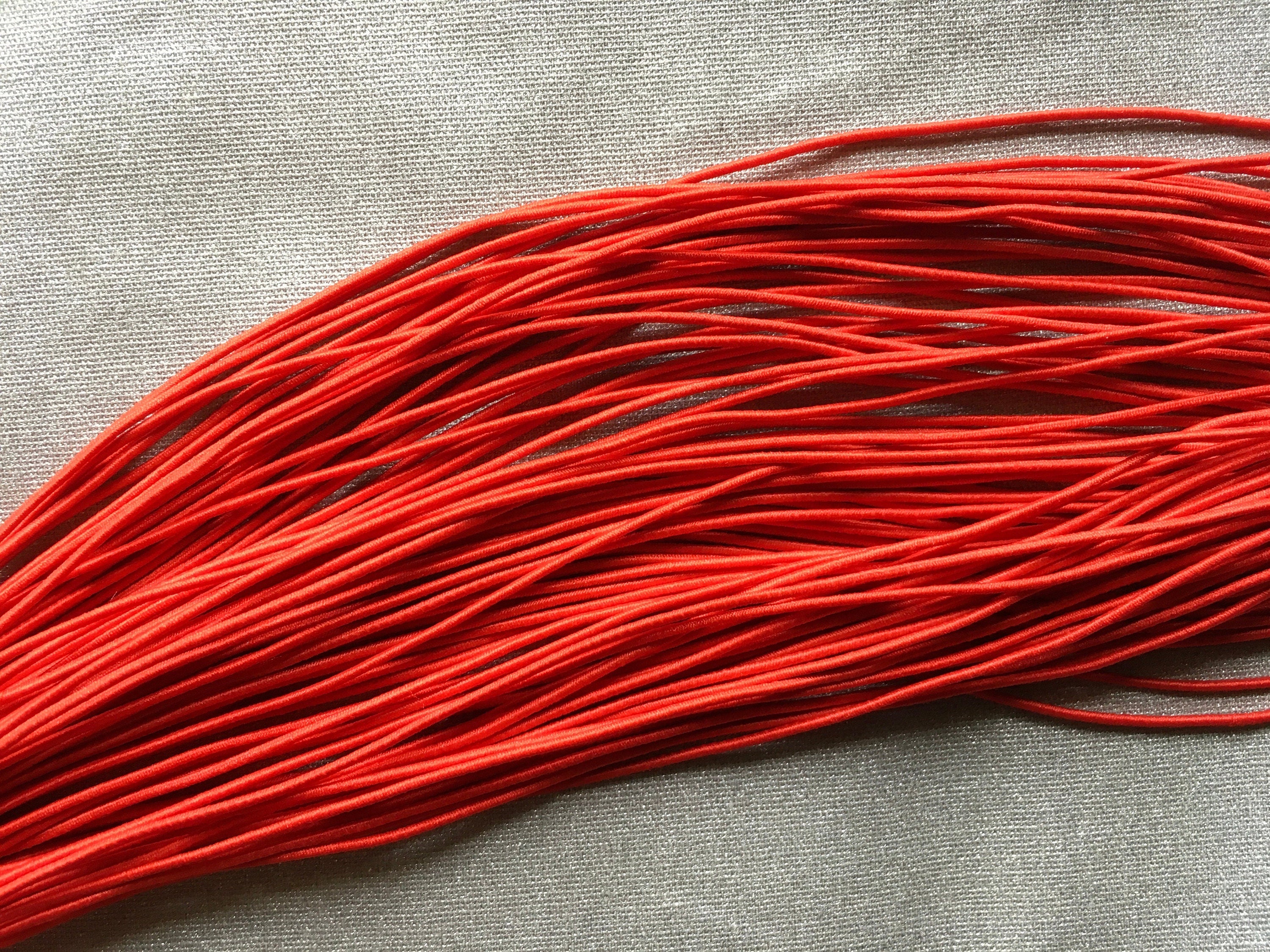 0.8-1mm Nylon Coated Round Elastic Stretch String/Cord (Red)