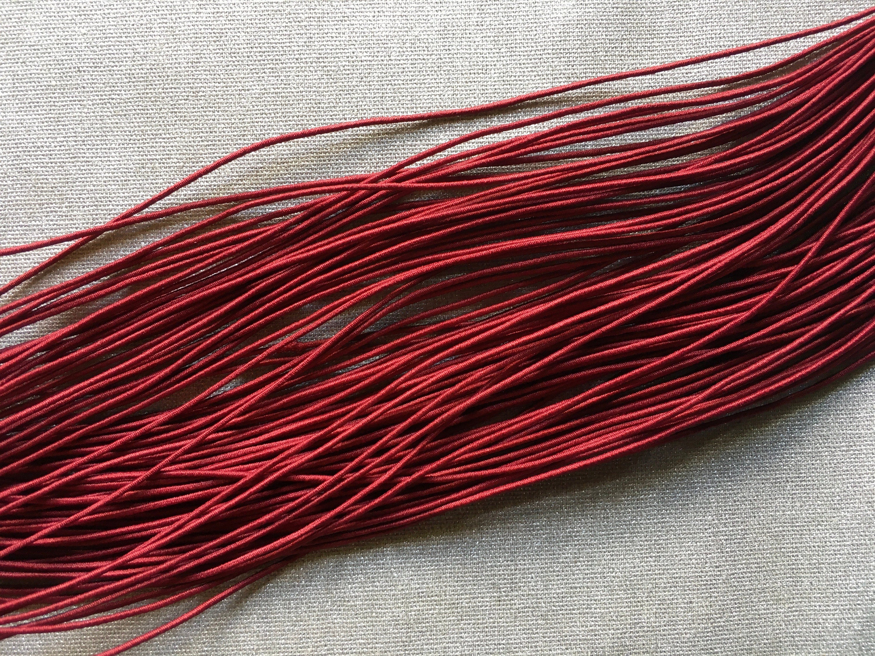 0.8-1mm Nylon Coated Round Elastic Stretch String/Cord (Wine)