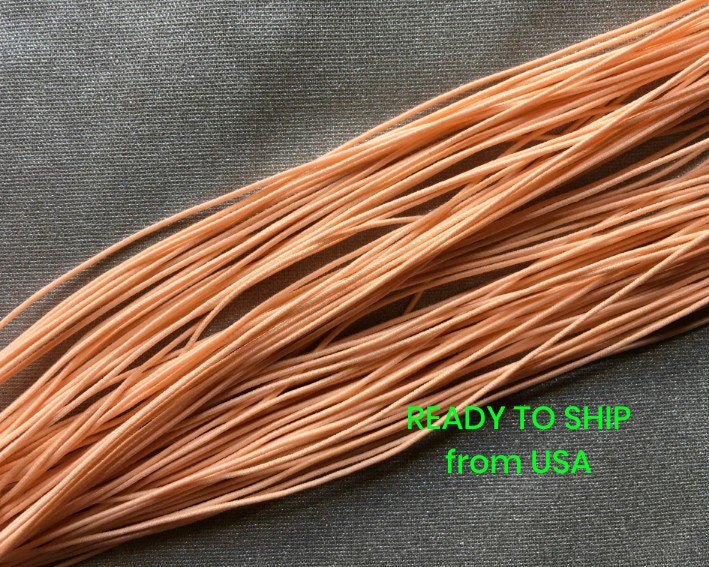 0.8-1mm Nylon Coated Round Elastic Stretch String/Cord (Coral)