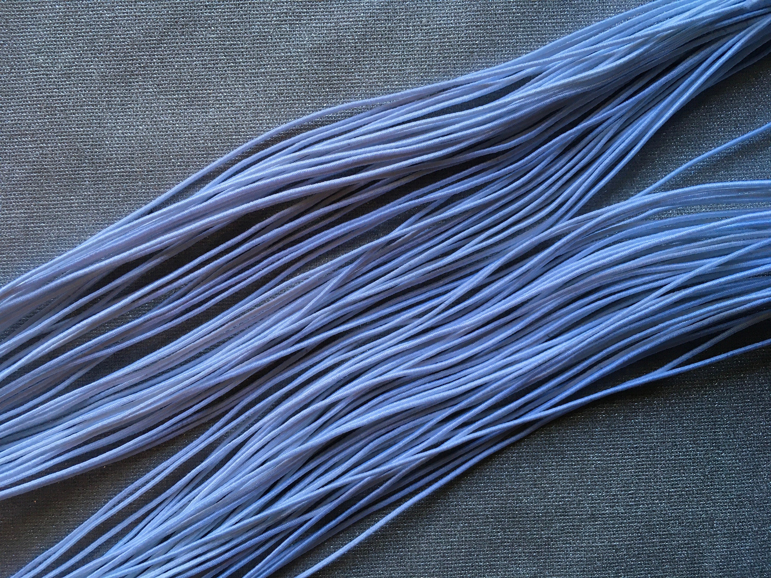 0.8-1mm Nylon Coated Round Elastic Stretch String/Cord (White)