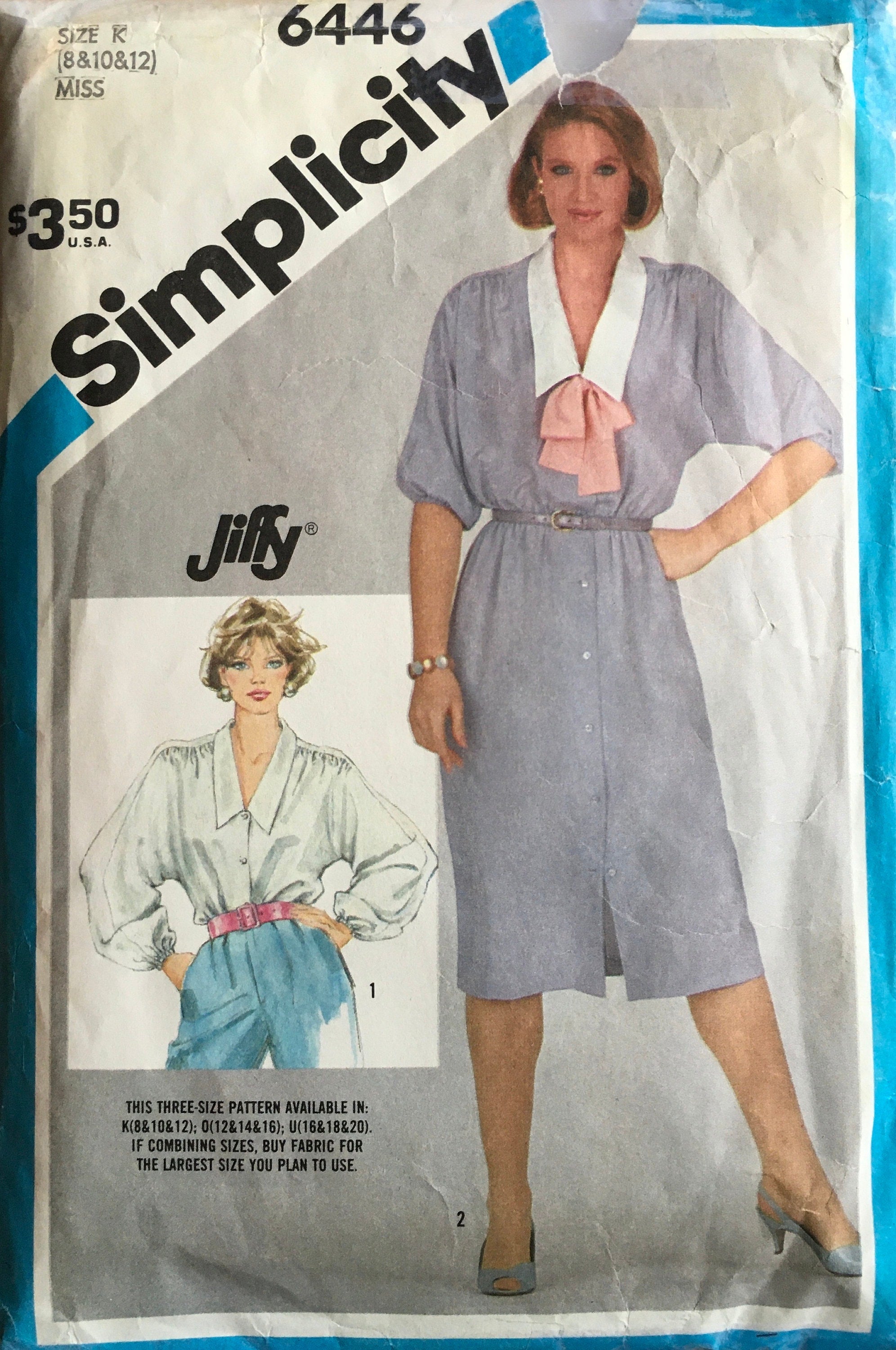 Simplicity 6446 Sewing Pattern (Vintage) CUT