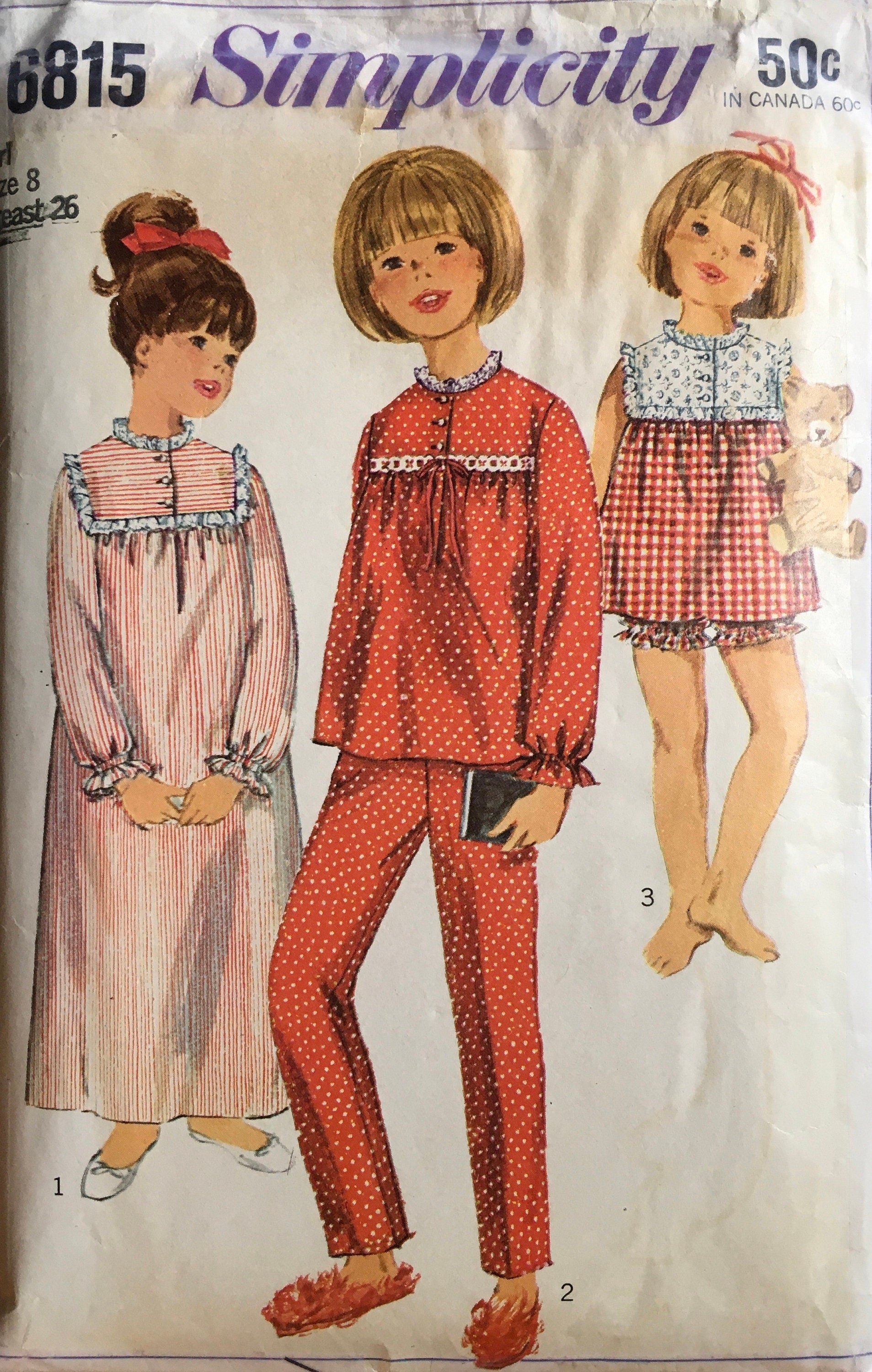 Simplicity 6815 Sewing Pattern (Vintage) CUT