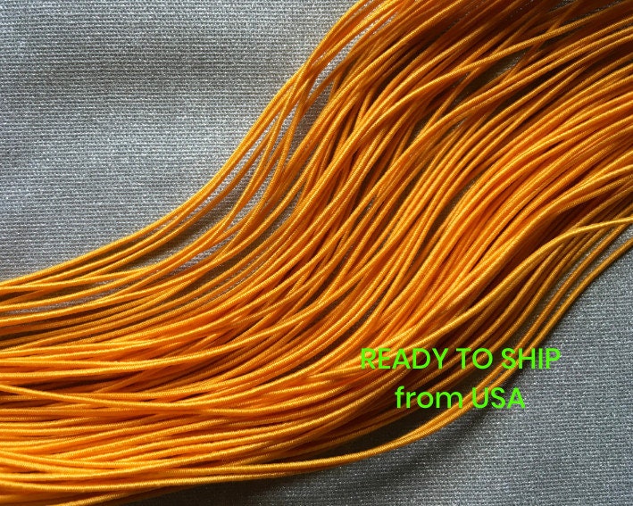 0.8-1mm Nylon Coated Round Elastic Stretch String/Cord (Orange)