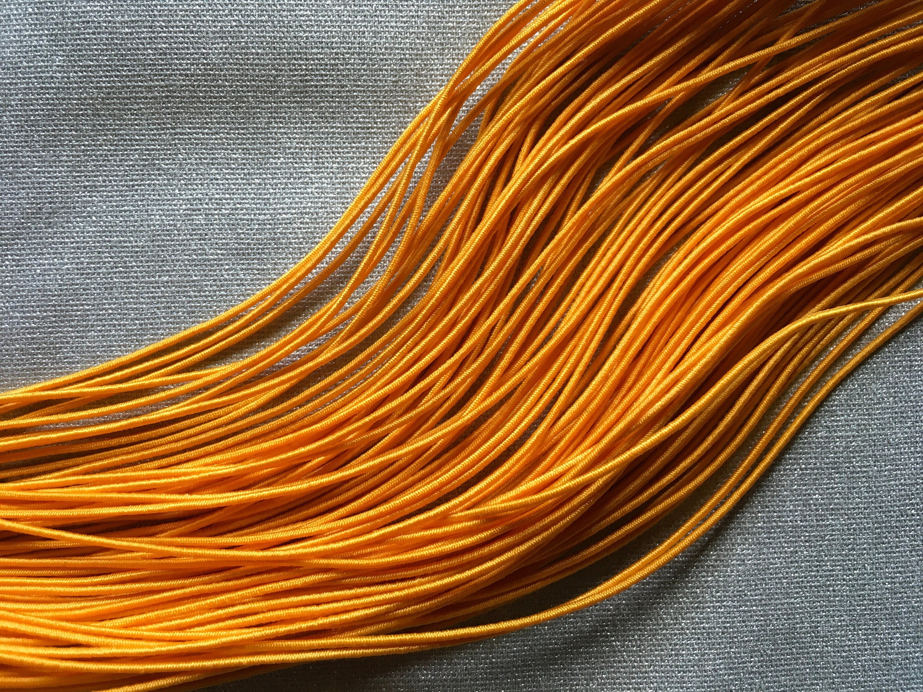 0.8-1mm Nylon Coated Round Elastic Stretch String/Cord (Orange)
