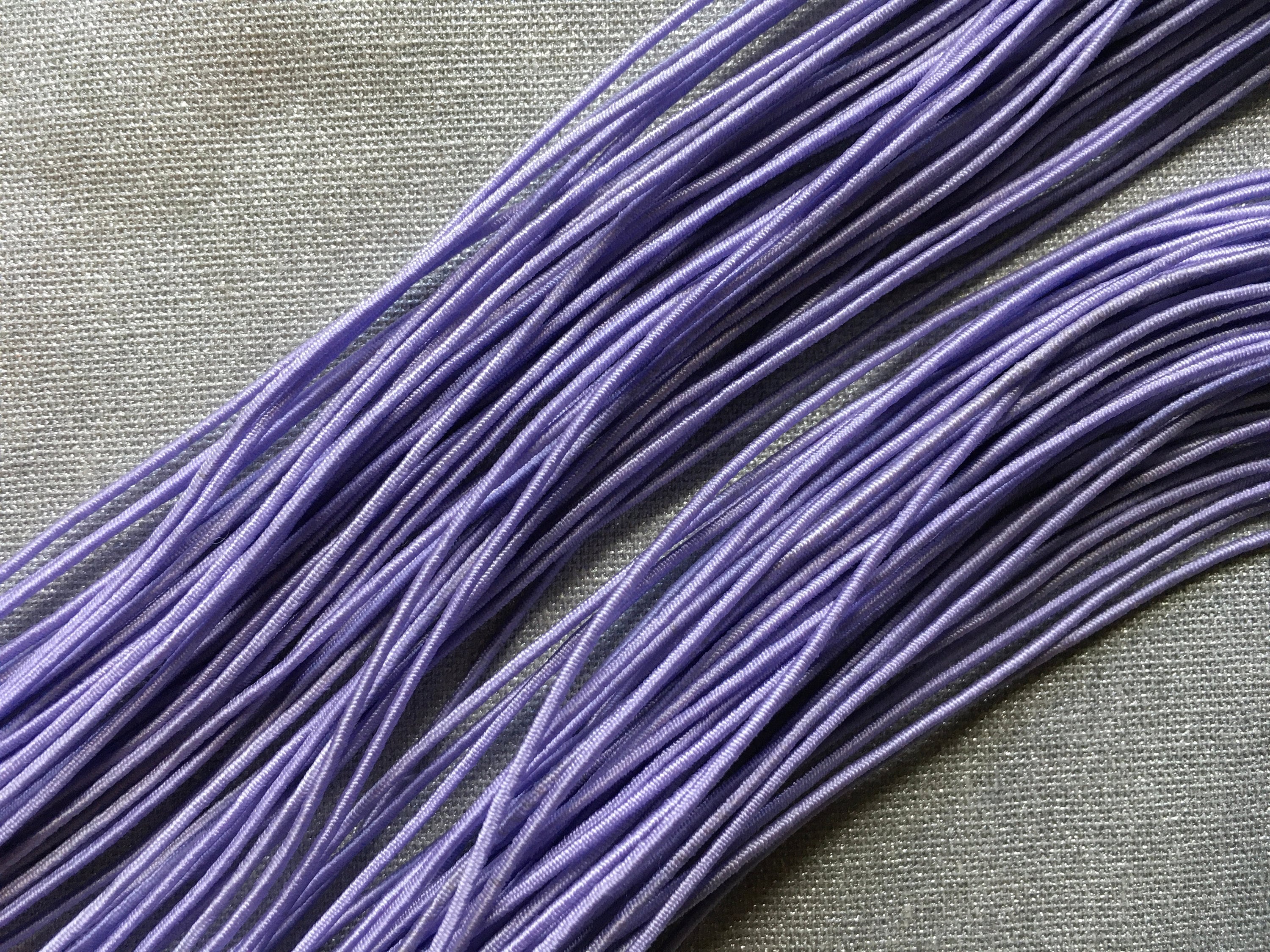 0.8-1mm Nylon Coated Round Elastic Stretch String/Cord (Light Purple)