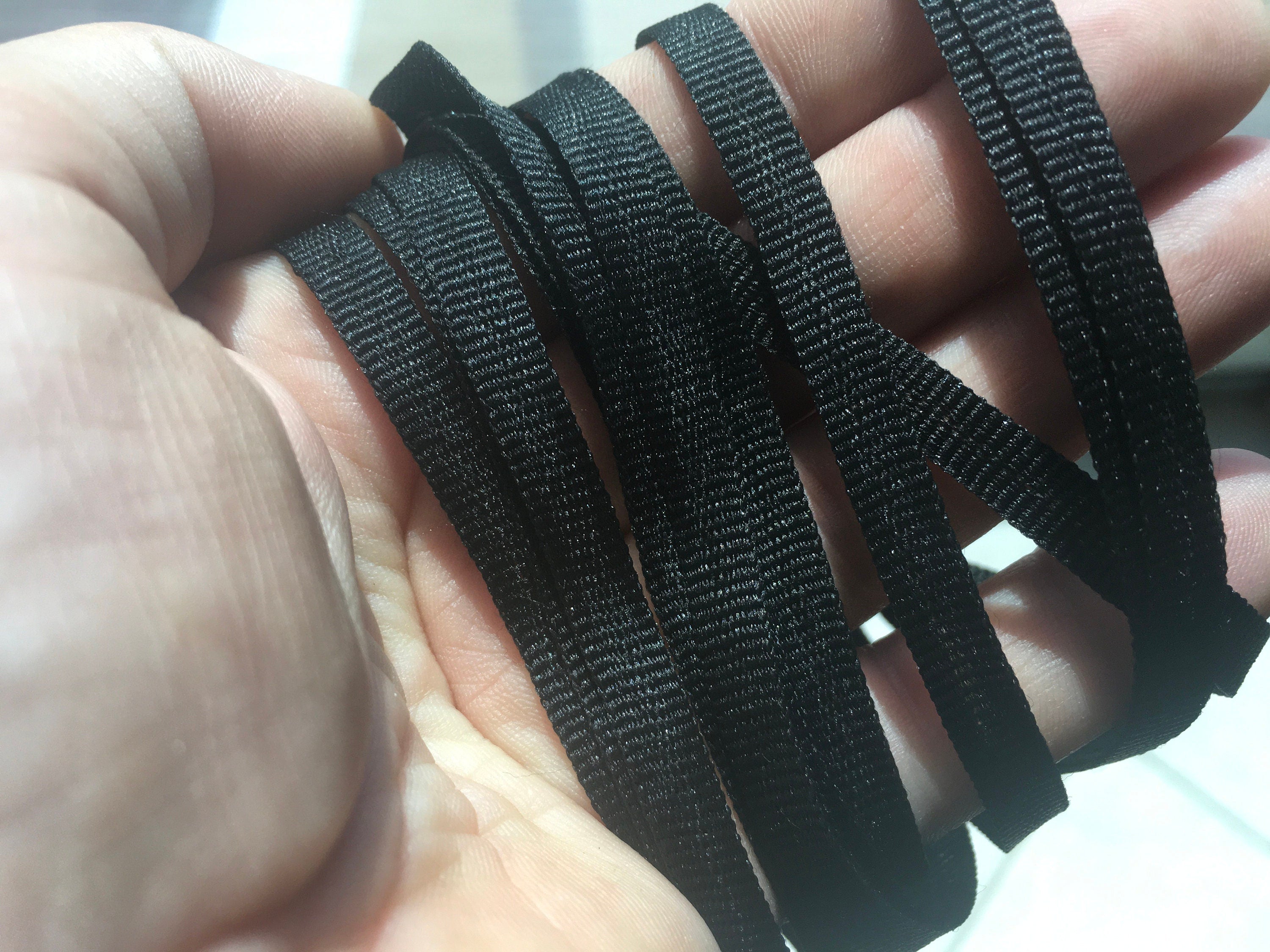 10/20/30 Yards Grosgrain Ribbon 5mm (3/16") White or Black