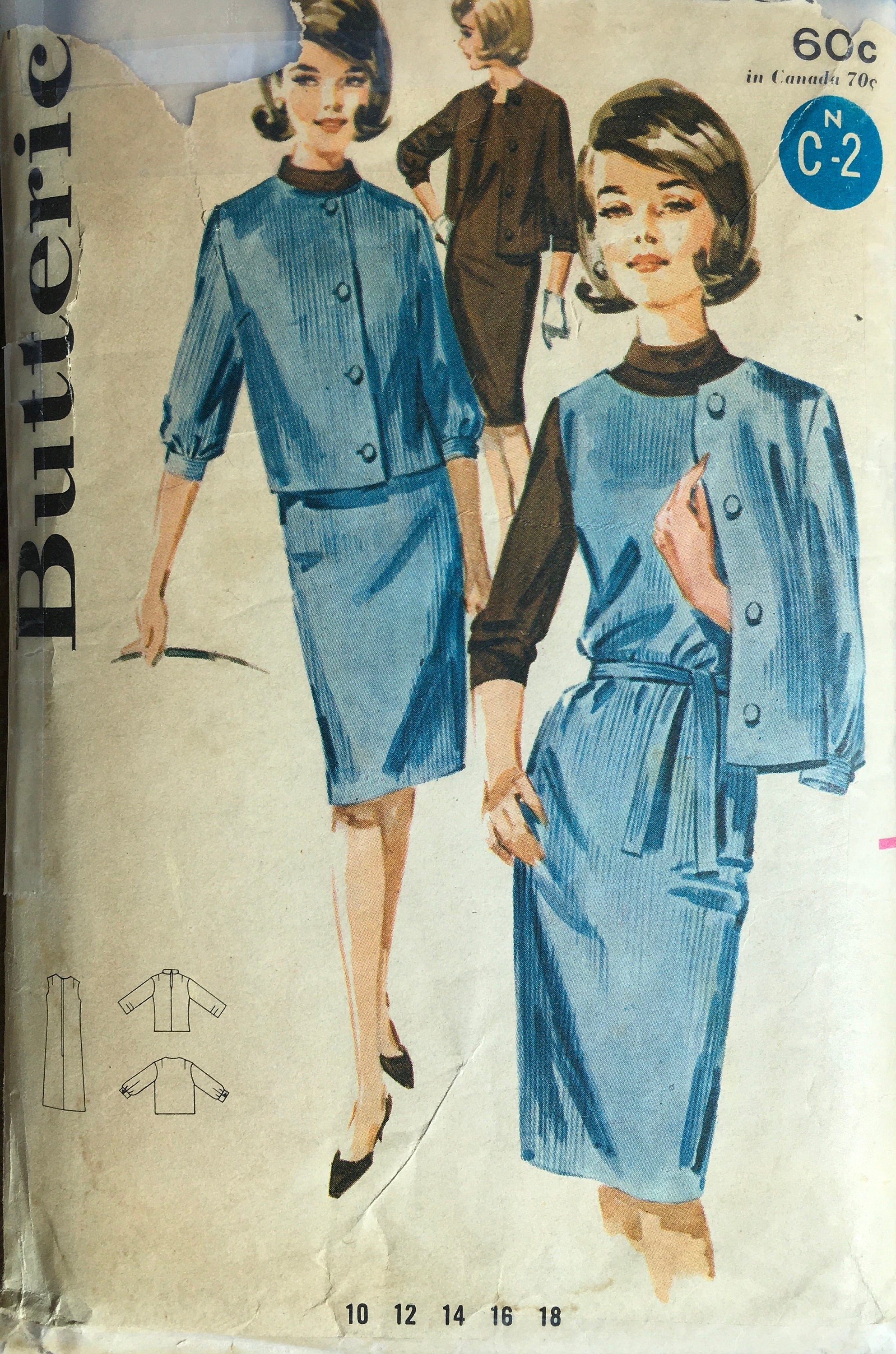 Butterick 2851 Sewing Pattern (Vintage) CUT