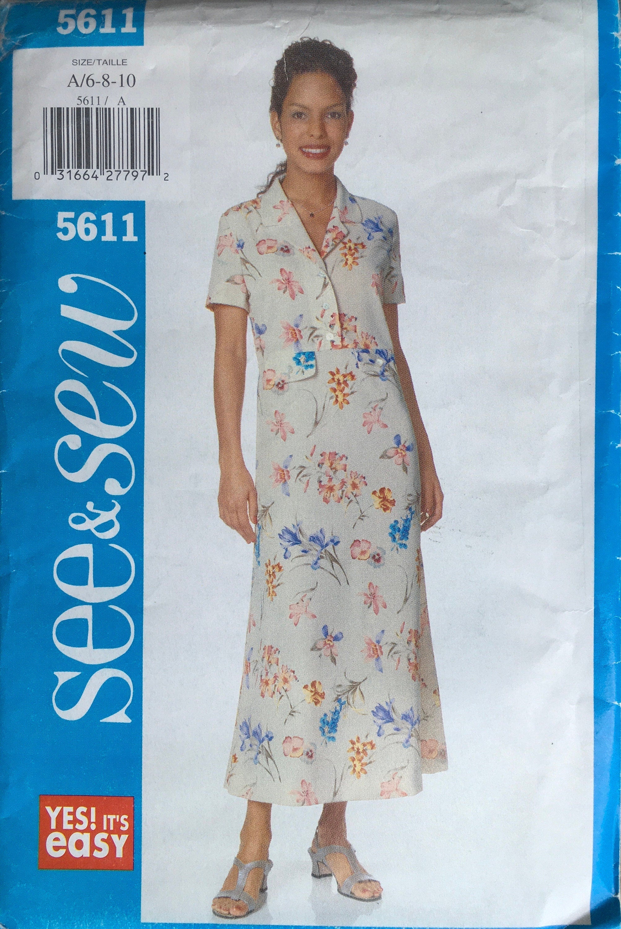 See & Sew 5611 Sewing Pattern (Vintage) UNCUT