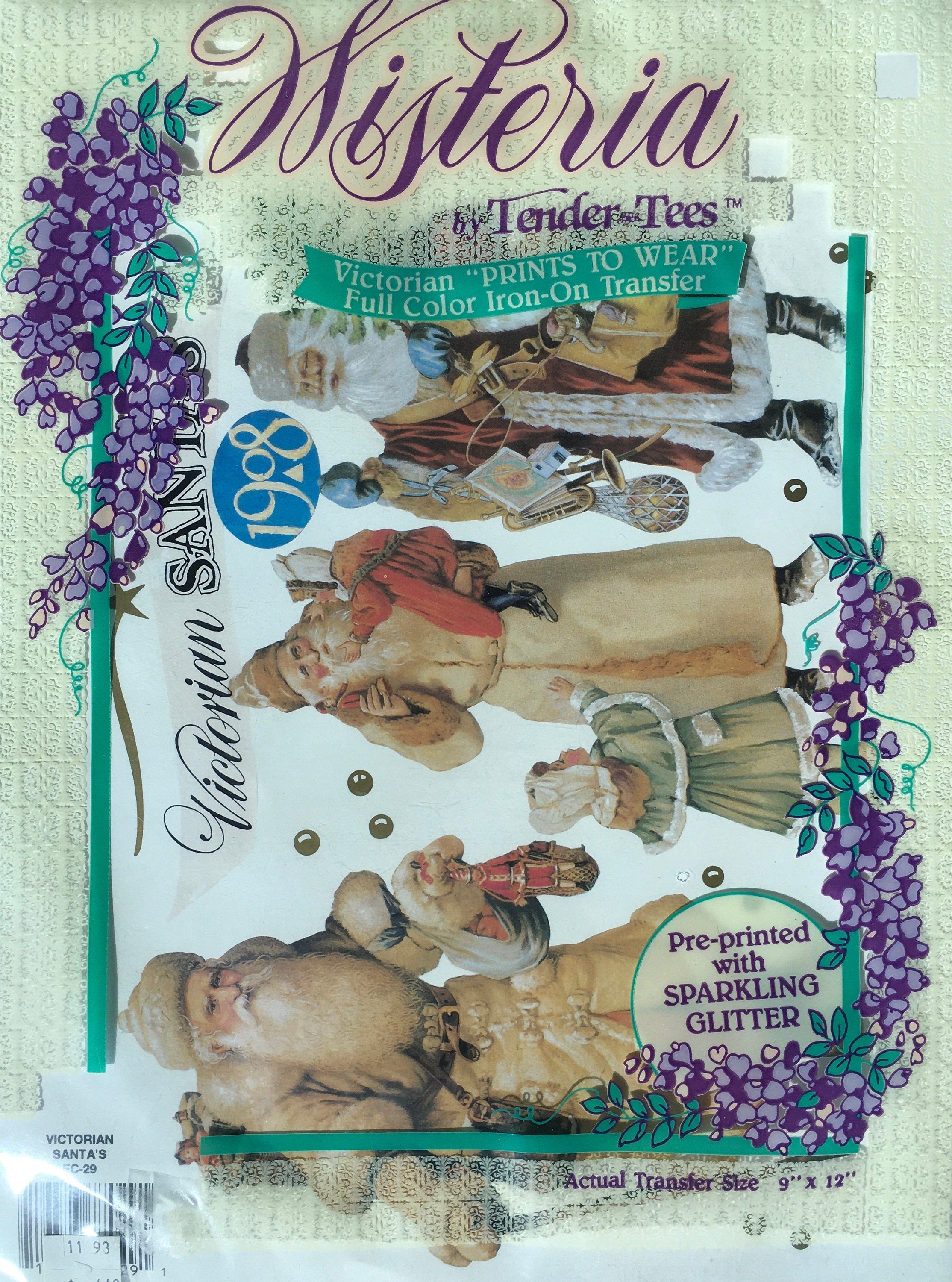 Wisteria Iron-On Transfer (Vintage) UNCUT