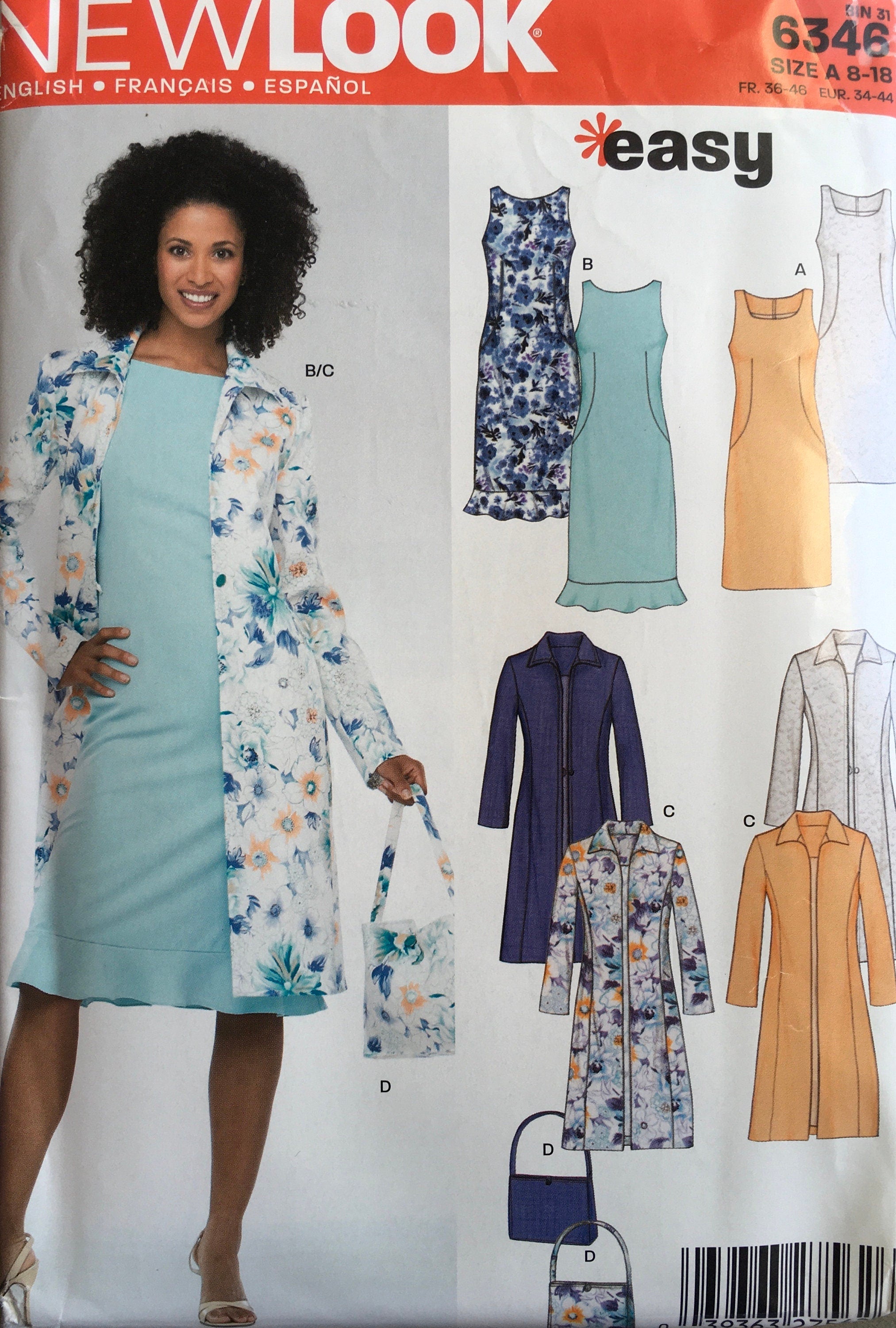 New Look 6346 Sewing Pattern (Vintage) UNCUT