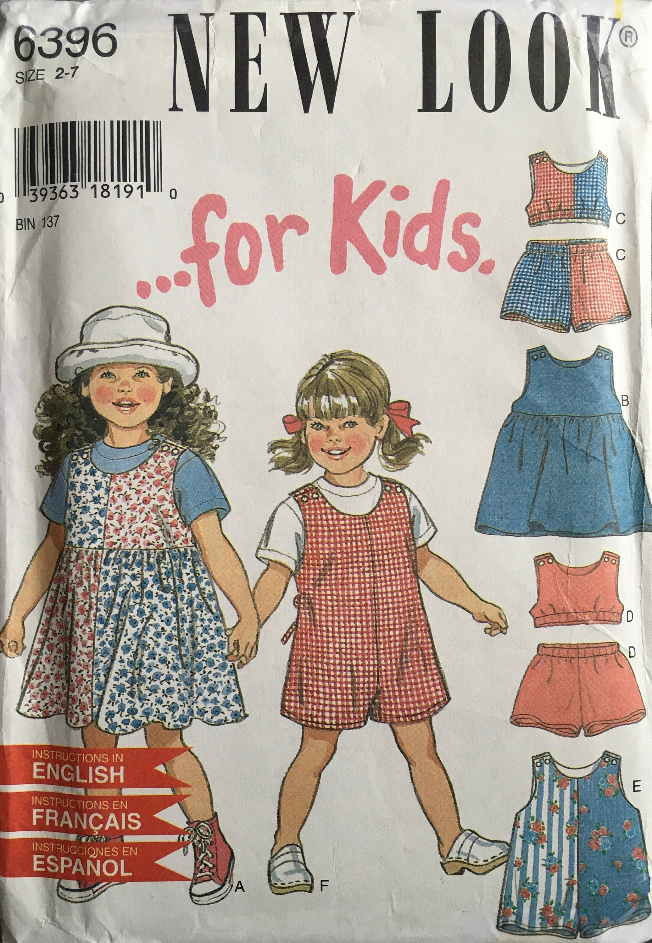 New Look 6396 Sewing Pattern (Vintage) UNCUT/CUT