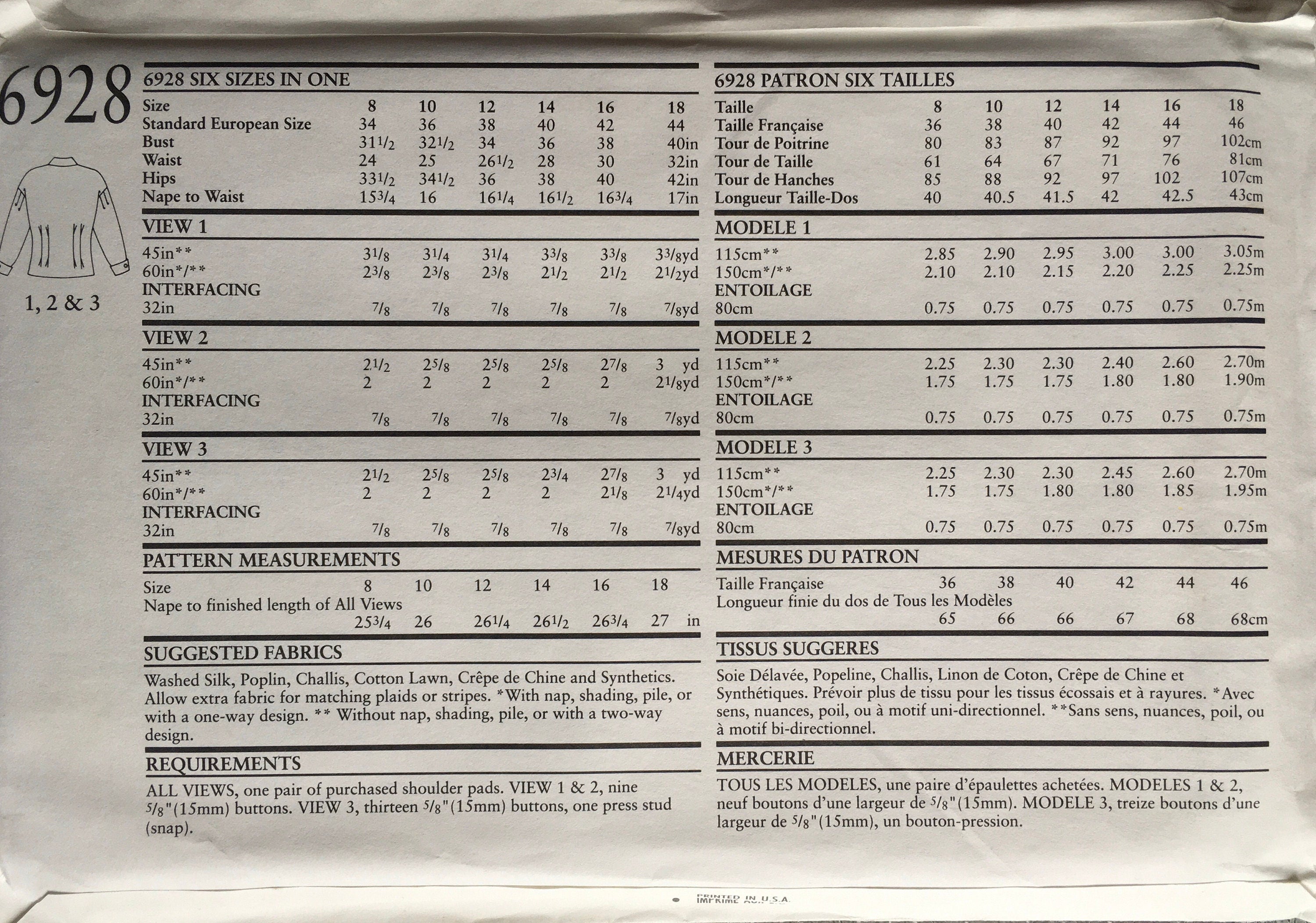 New Look 6928 Sewing Pattern (Vintage) UNCUT