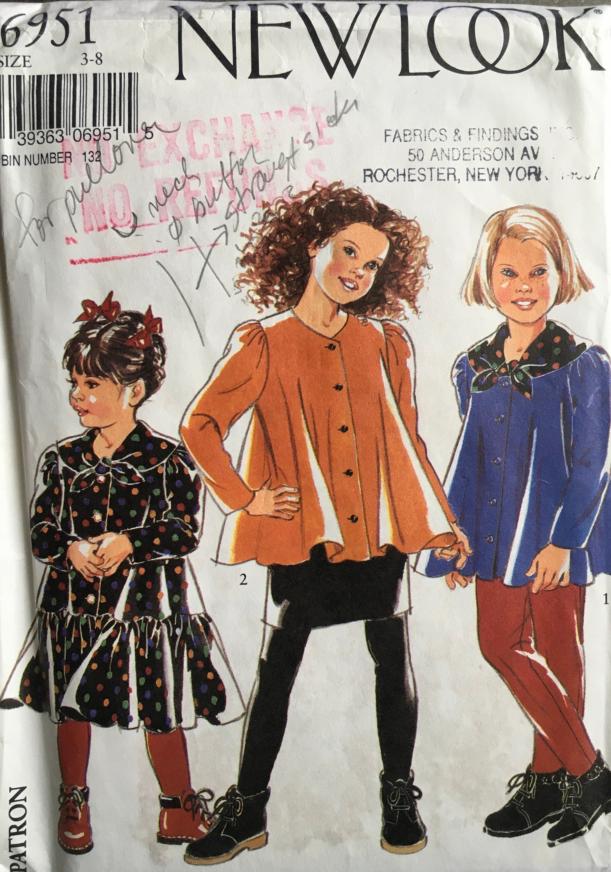 New Look 6951 Sewing Pattern (Vintage) CUT