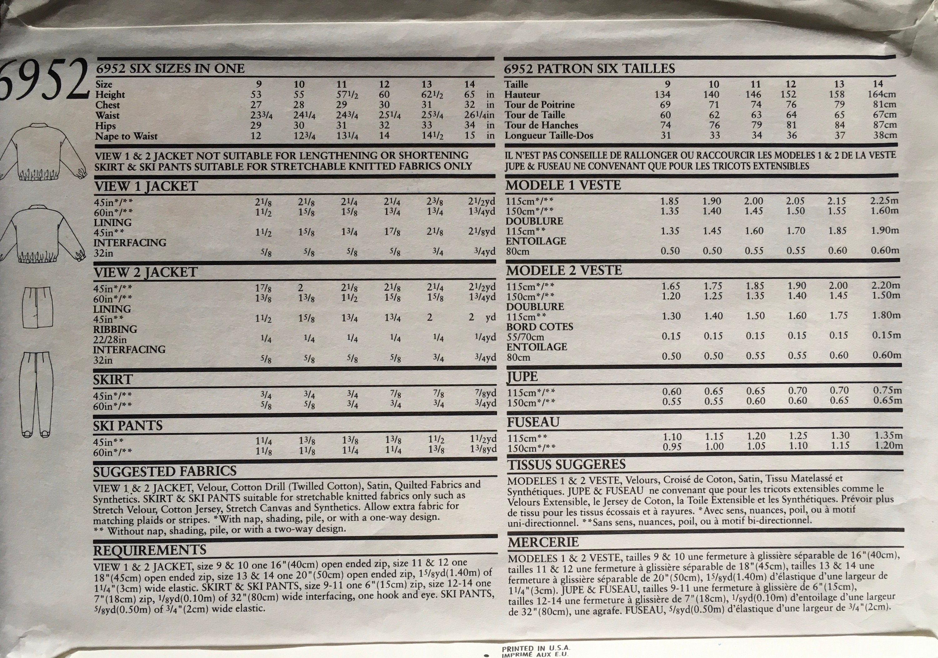 New Look 6952 Sewing Pattern (Vintage) UNCUT