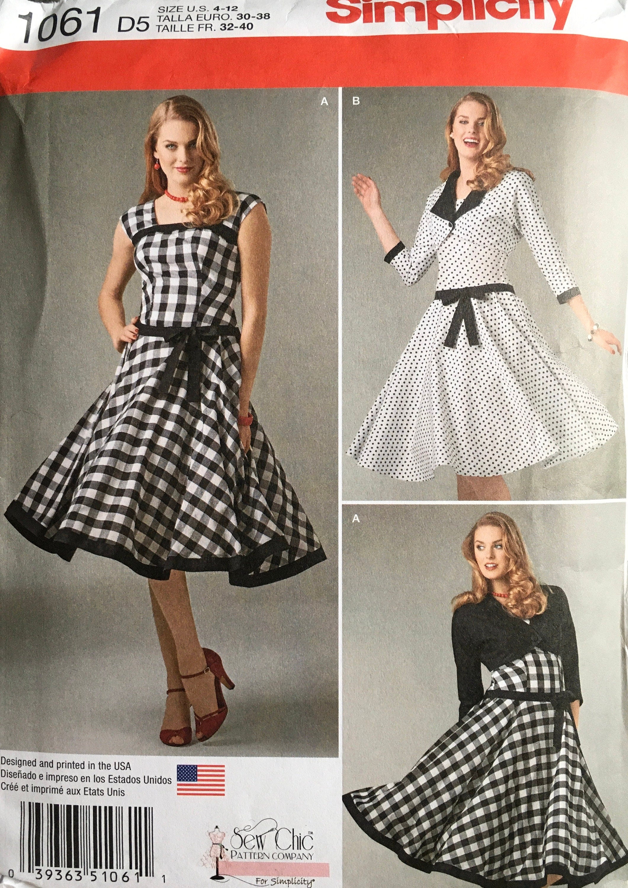 Simplicity 1061 Sewing Pattern UNCUT