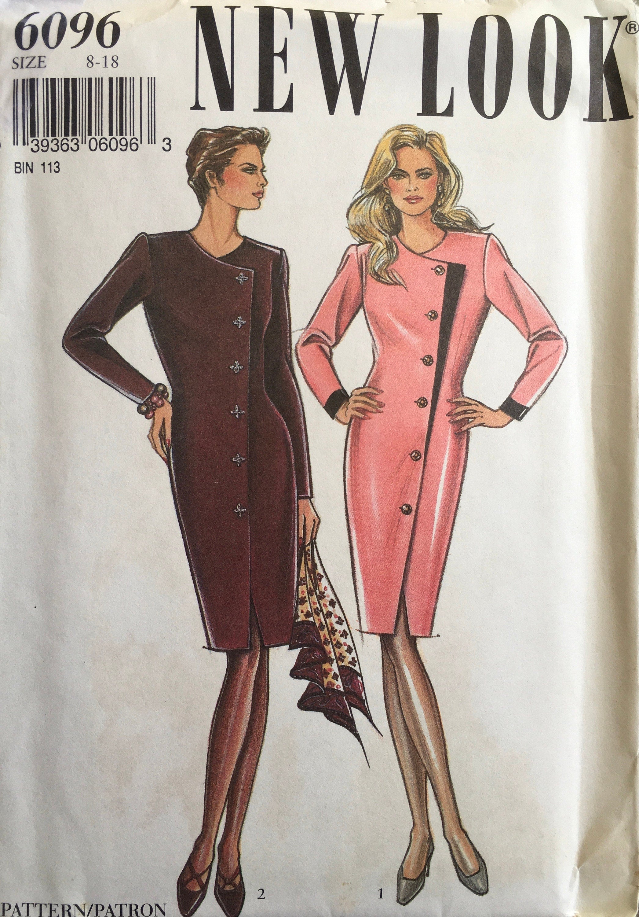 New Look 6096 Sewing Pattern (Vintage) UNCUT