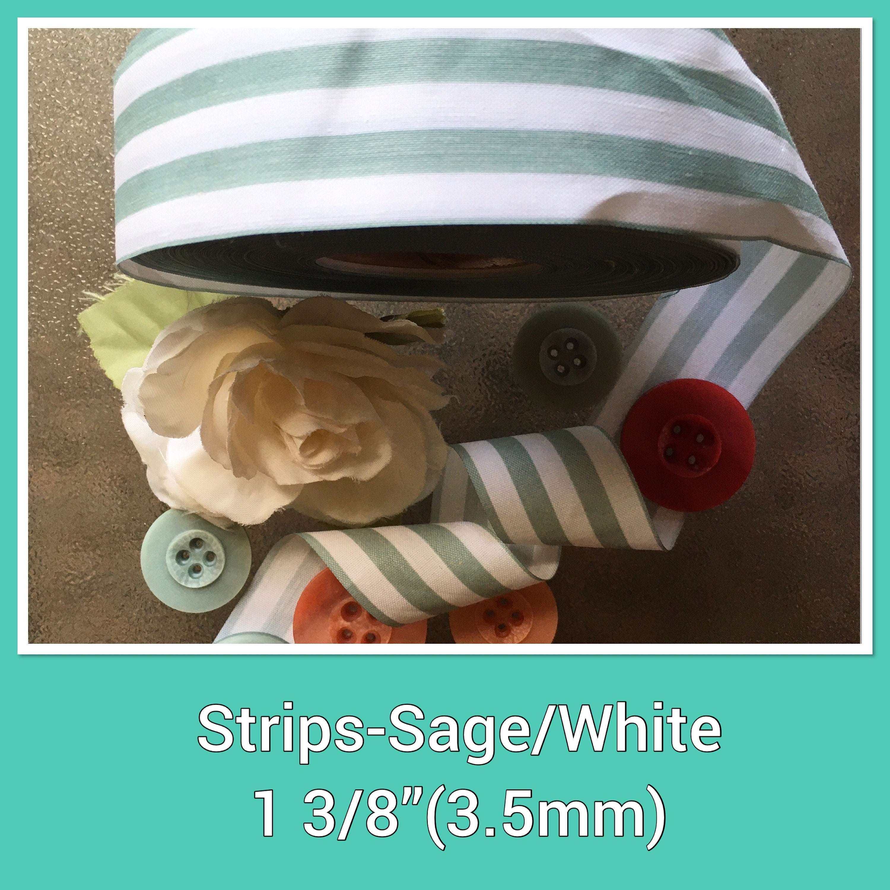 5 Yards Cotton Stripes Ribbon (Vintage)