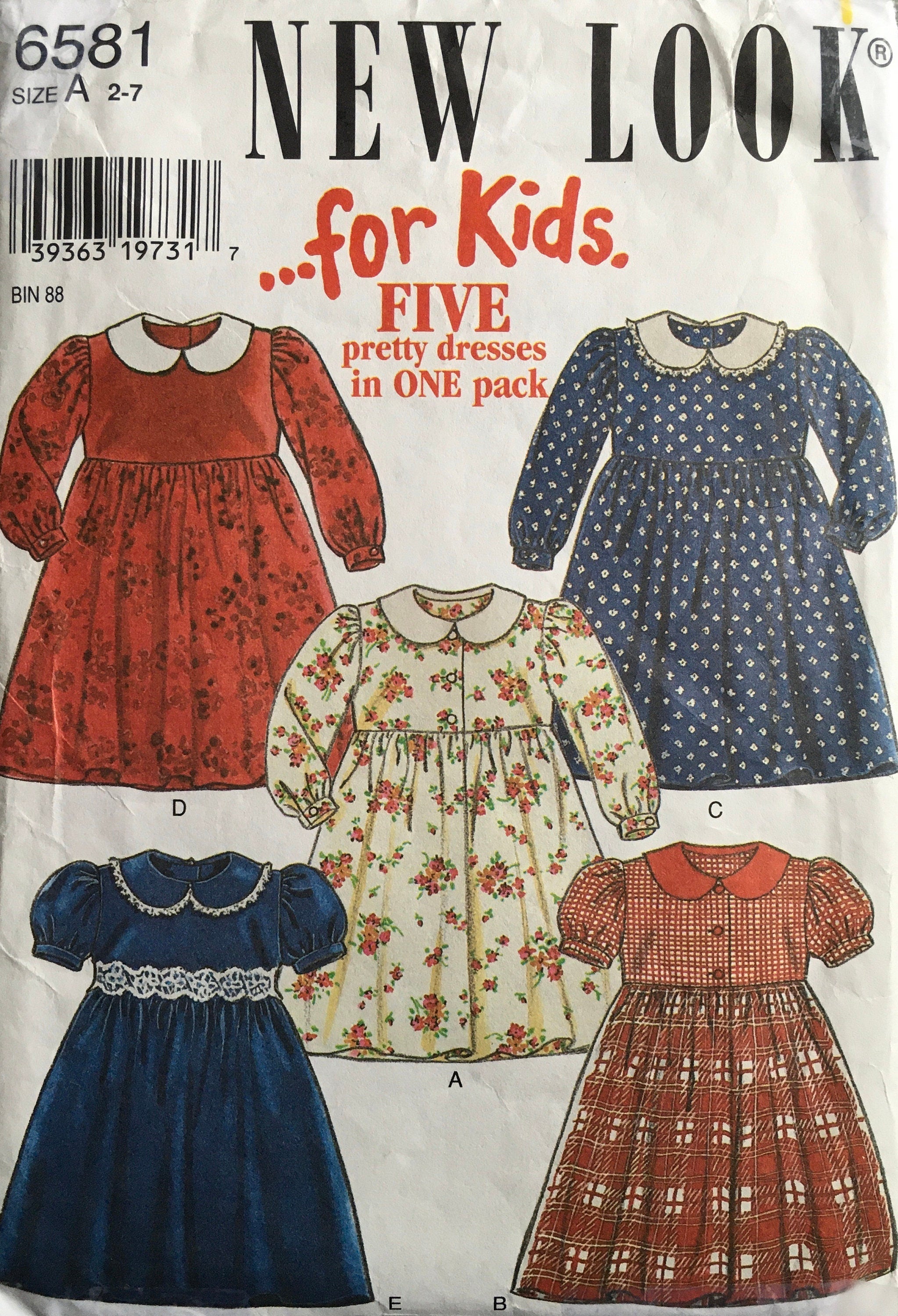 New Look 6581 Sewing Pattern (Vintage) UNCUT/CUT