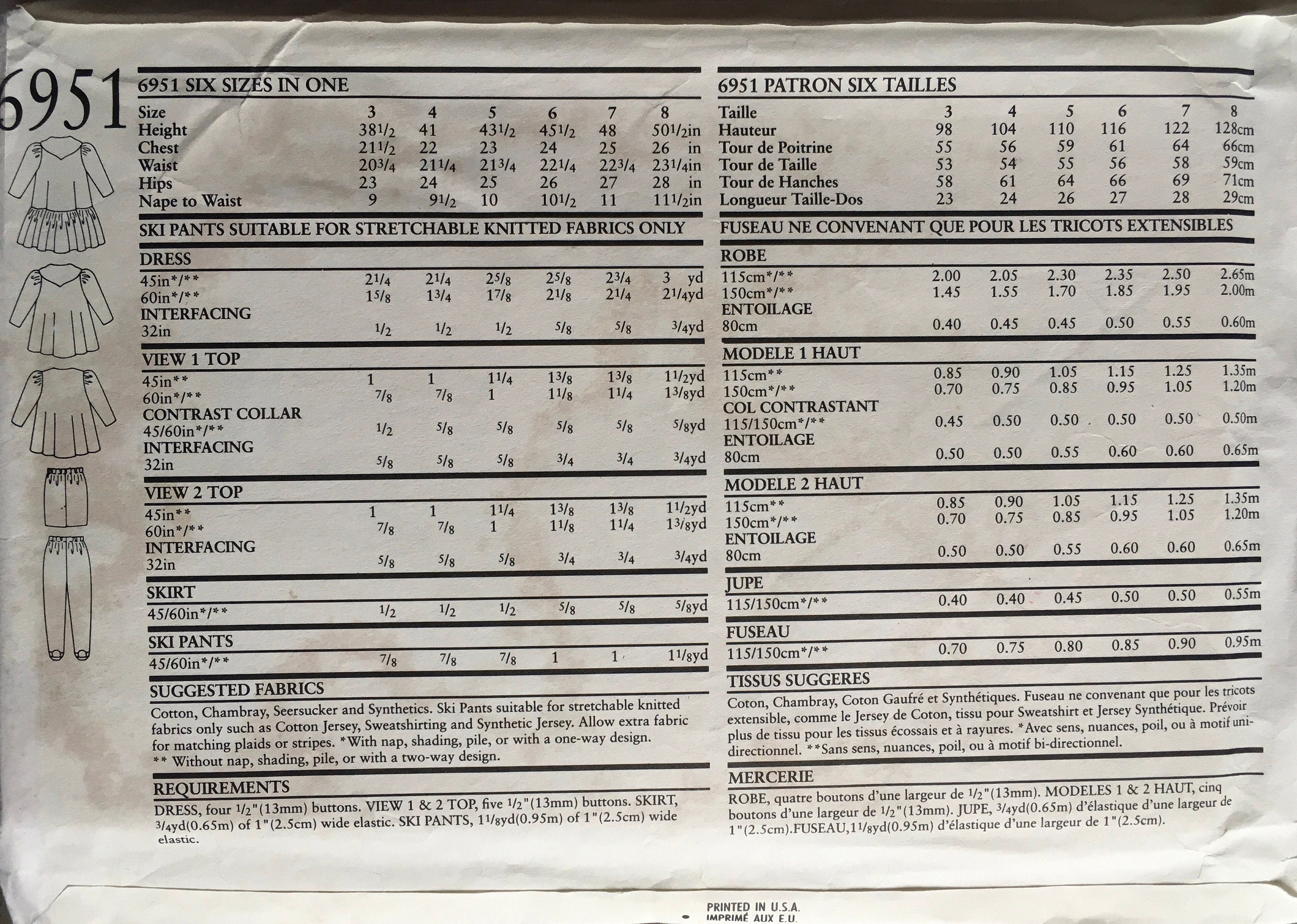 New Look 6951 Sewing Pattern (Vintage) CUT