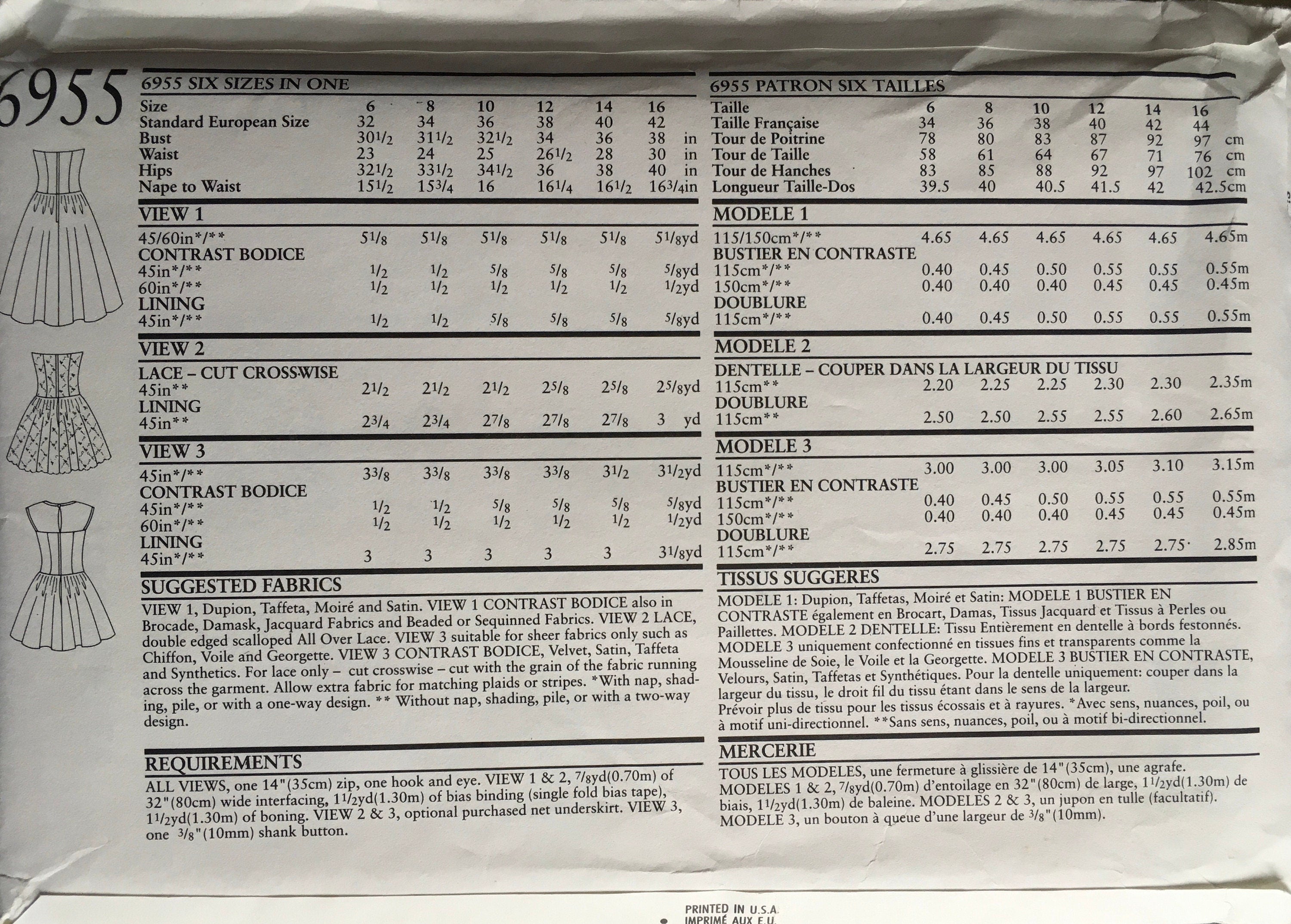 New Look 6955 Sewing Pattern (Vintage) UNCUT